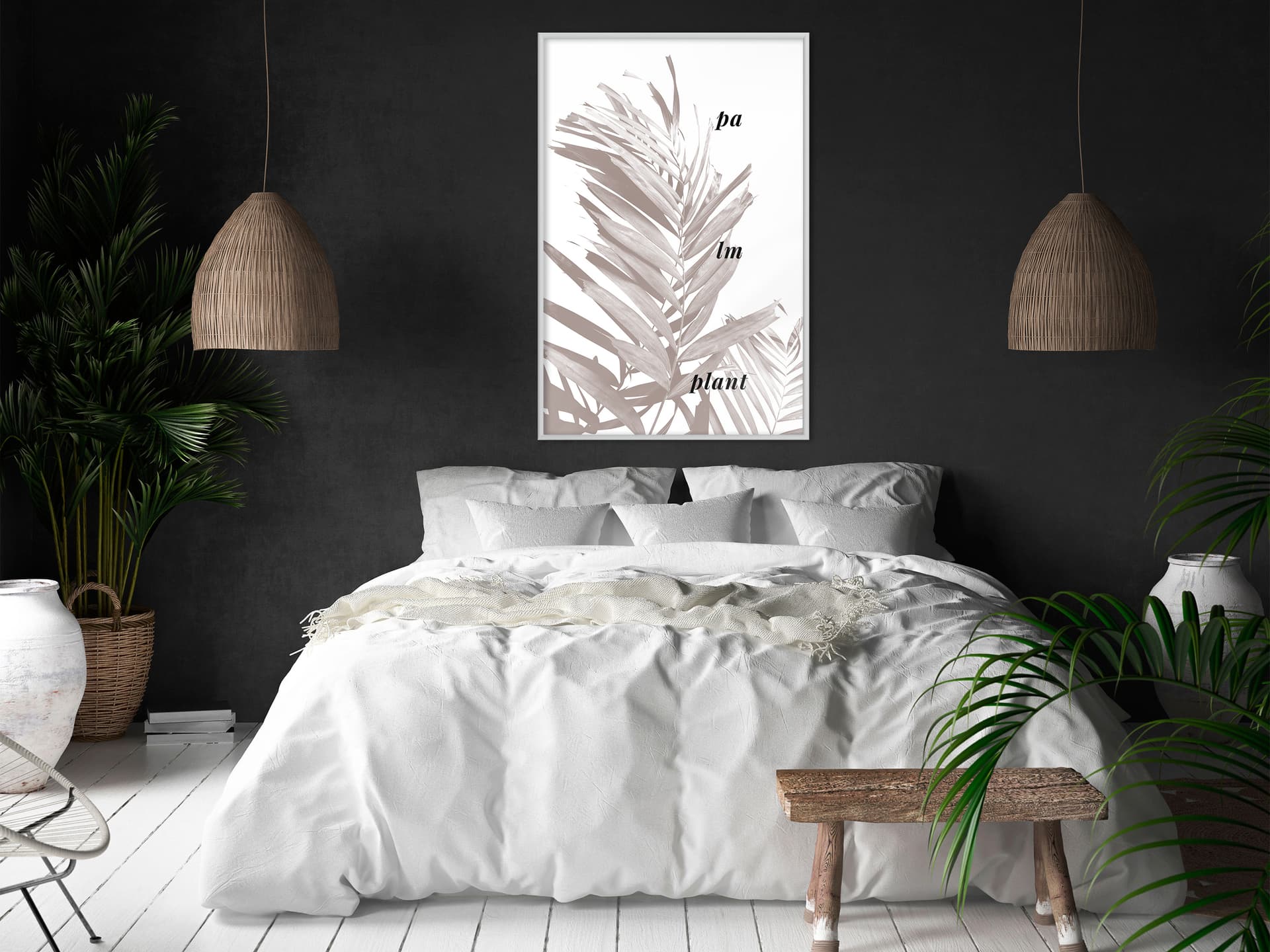 

Plakat - Beżowa palma (rozmiar 30x45, wykończenie Rama biała)
