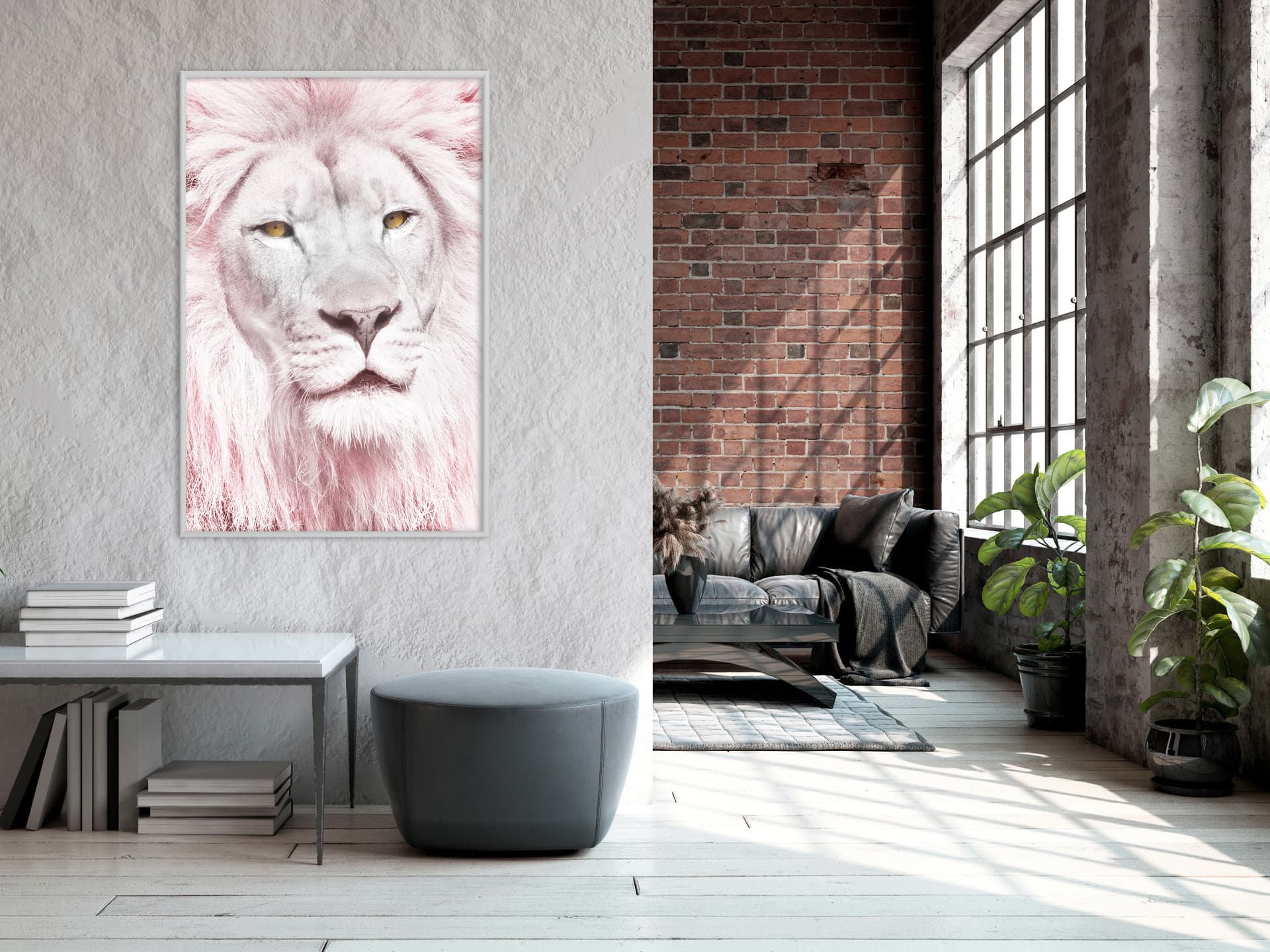

Plakat - Rozmarzony lew (rozmiar 30x45, wykończenie Rama biała)