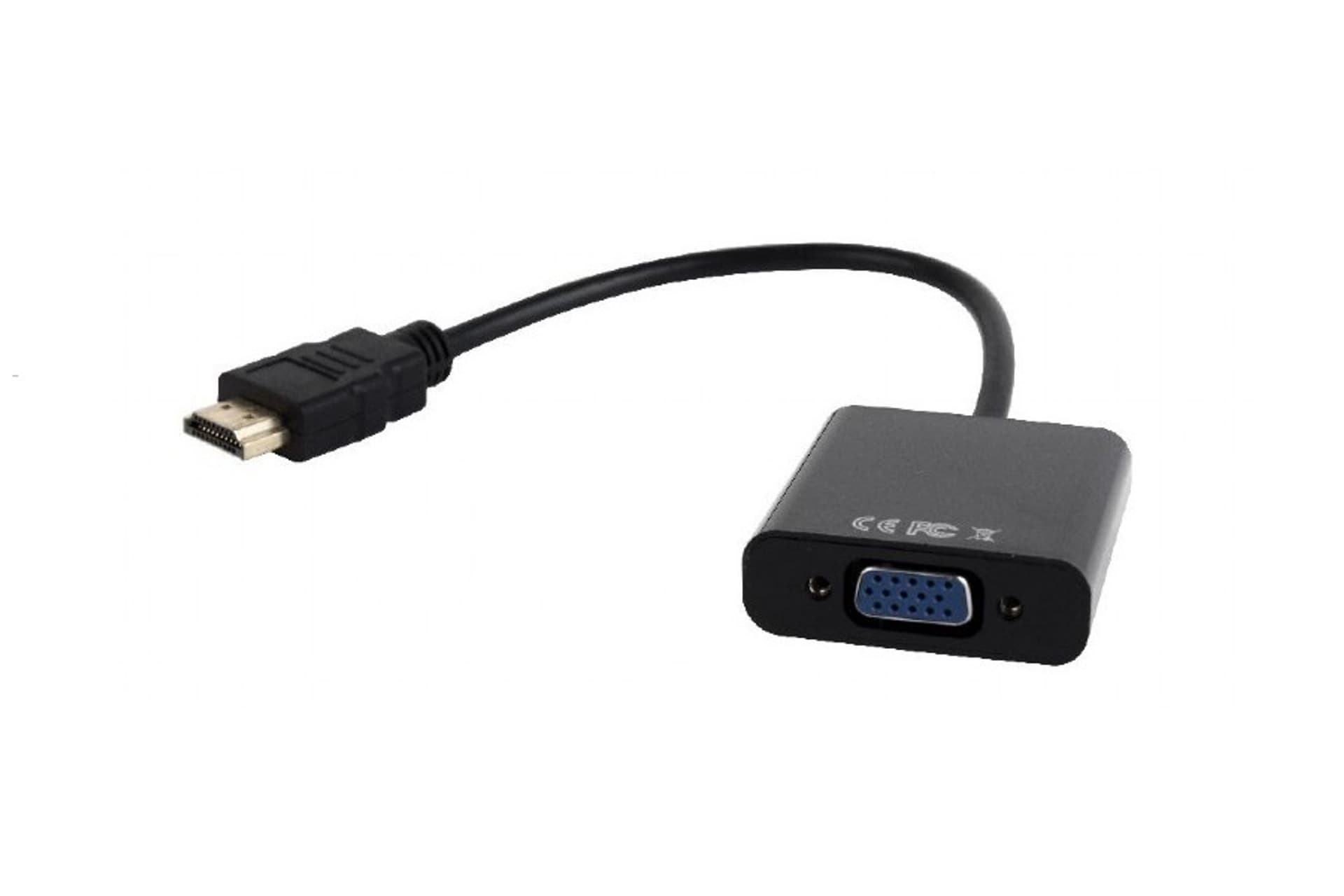 

Adapter GEMBIRD A-HDMI-VGA-03 (HDMI M - D-Sub (VGA) F; 0,15m; kolor czarny)