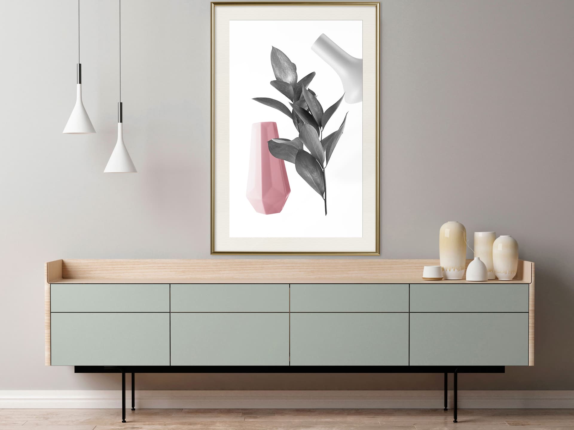 

Plakat - Roślinna alchemia I (rozmiar 40x60, wykończenie Rama złota z passe-partout)