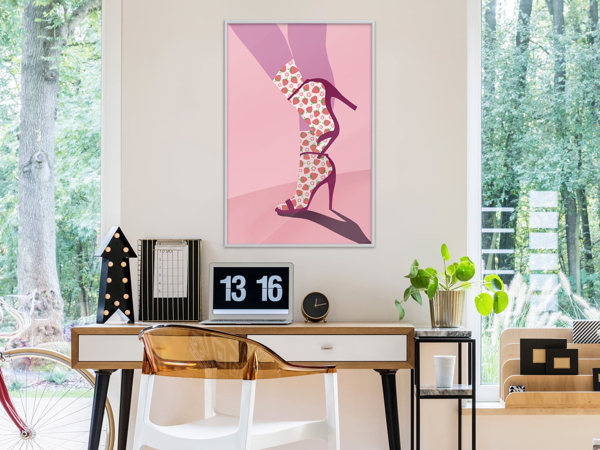 

Plakat - Skarpetki w owoce (rozmiar 20x30, wykończenie Rama biała)