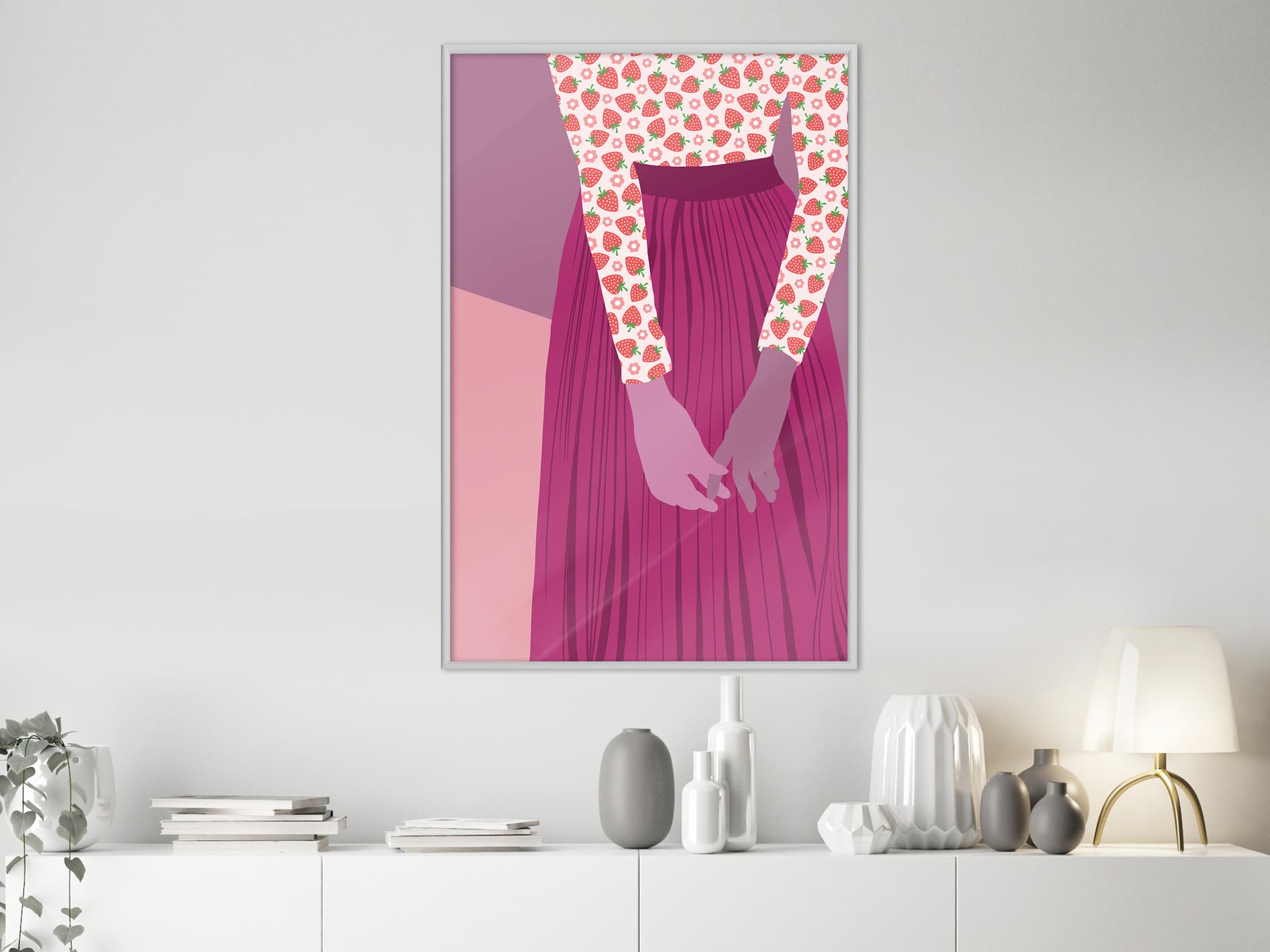 

Plakat - Bluzka w owoce (rozmiar 20x30, wykończenie Rama biała)