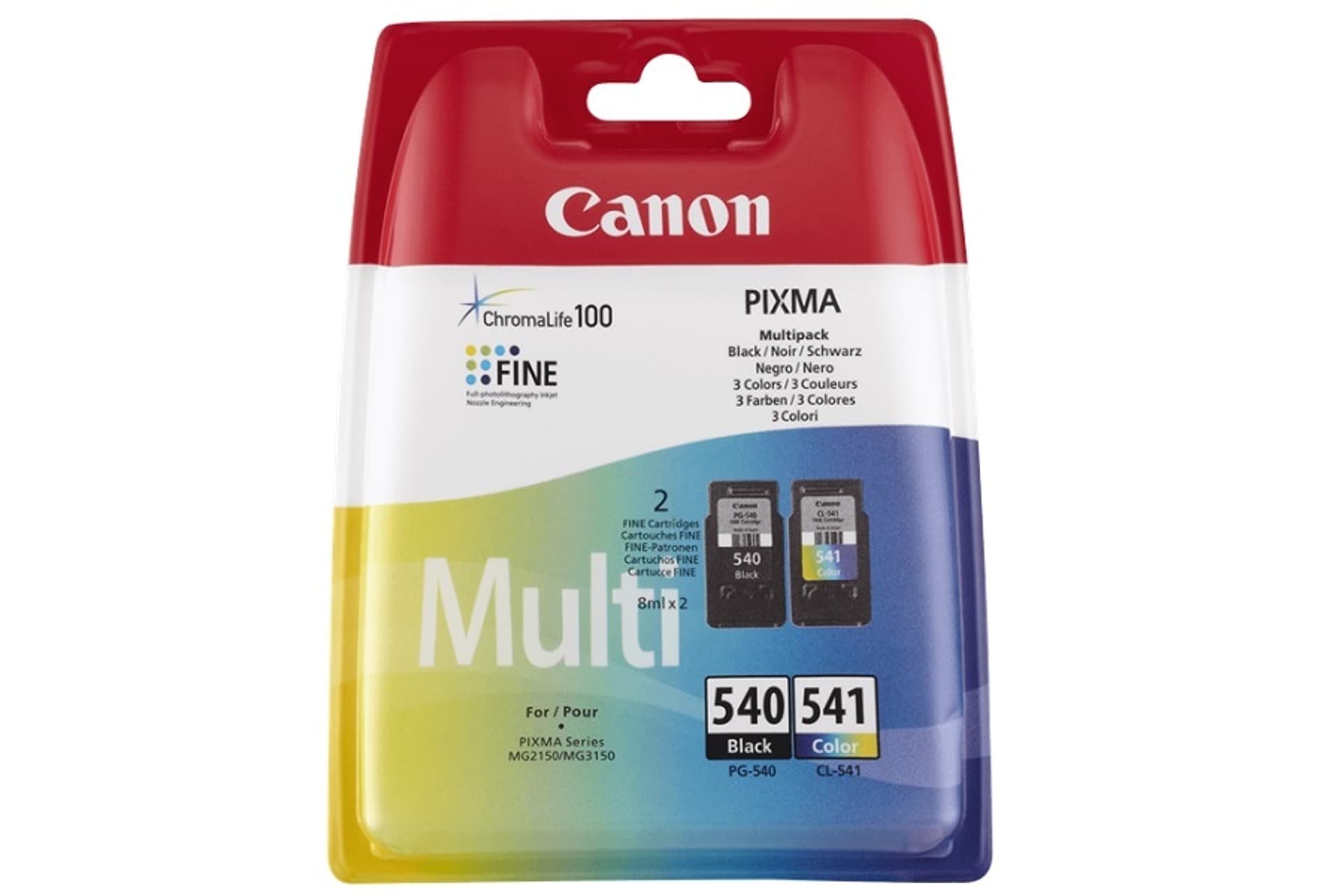 

Tusz Canon zestaw PG-540/CL-541=PG540/CL541=5225B006, zawiera czarny i kolor, PG-540+CL-541