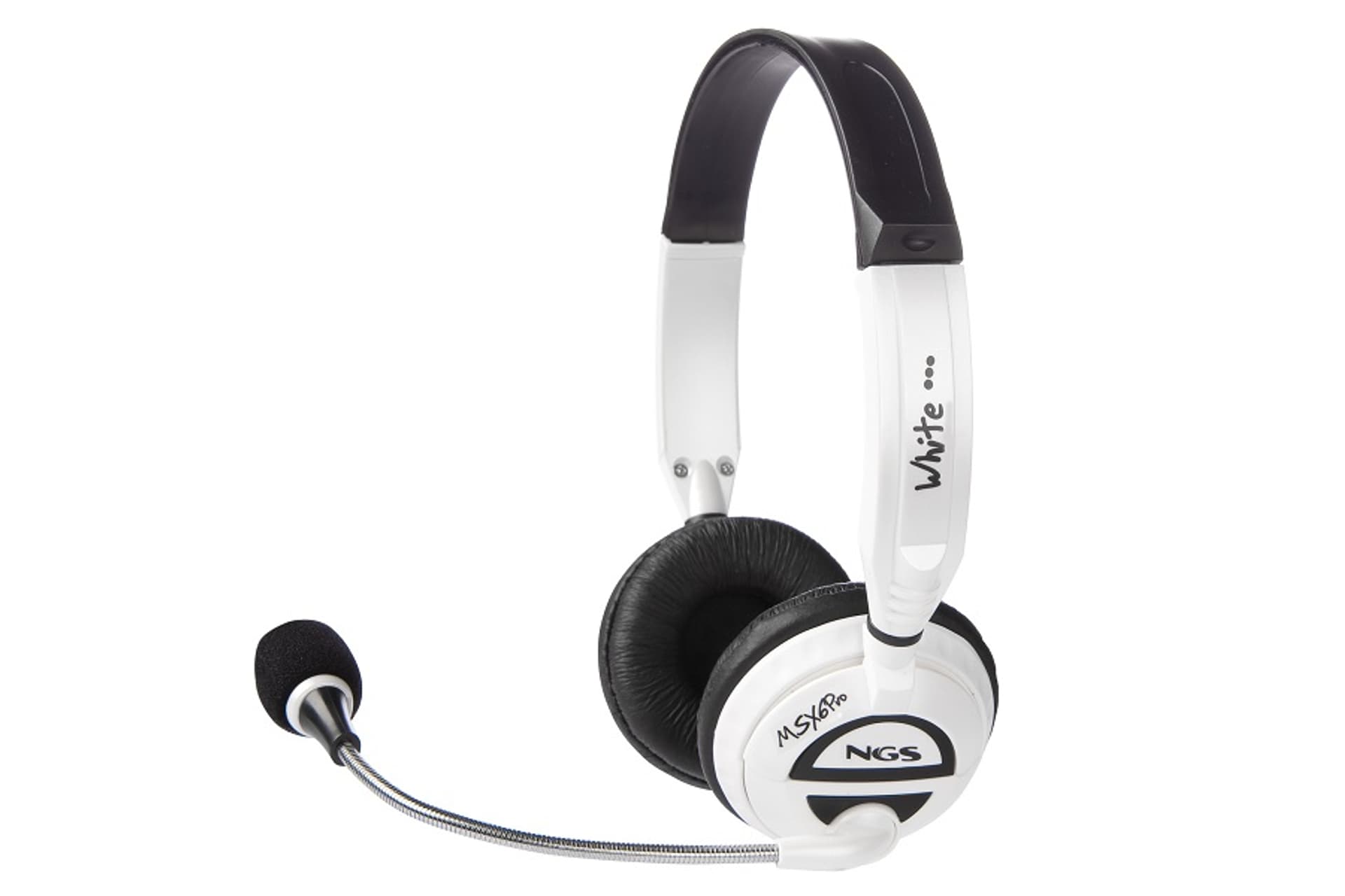

SŁUCHAWKI NGS MSX 6 PRO z mikrofonem WHITE/BLACK