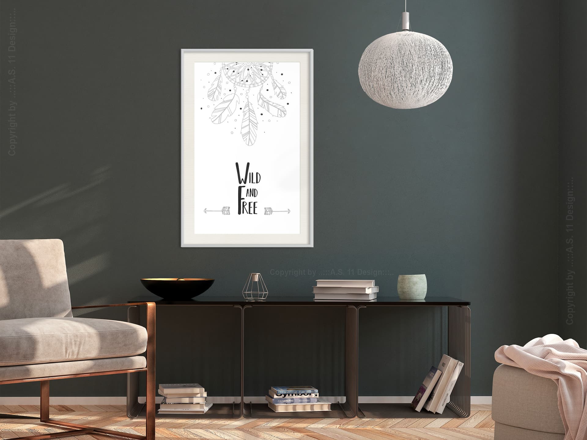 

Plakat - Wolny duch (rozmiar 40x60, wykończenie Rama biała z passe-partout)
