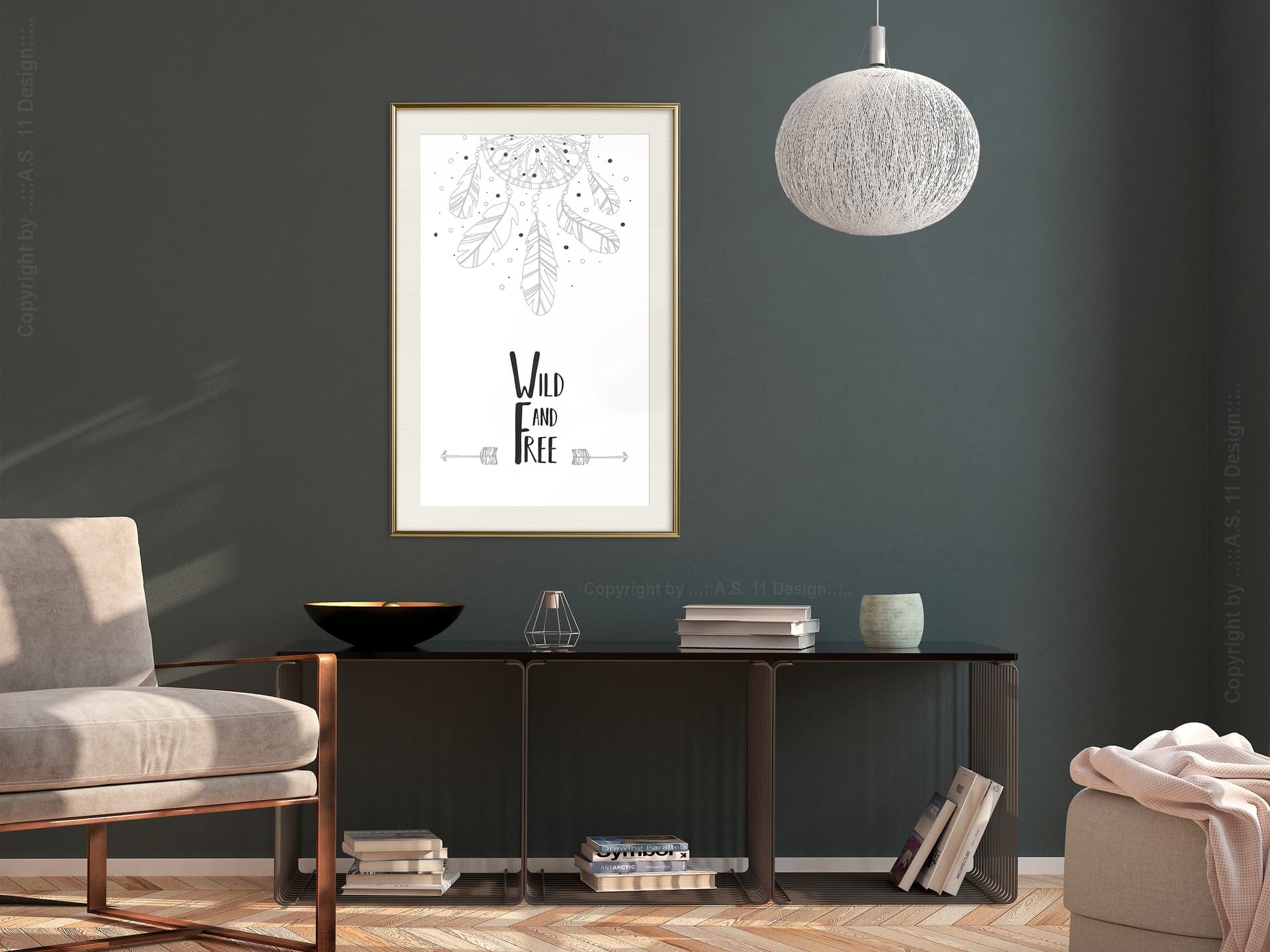 

Plakat - Wolny duch (rozmiar 40x60, wykończenie Rama złota z passe-partout)