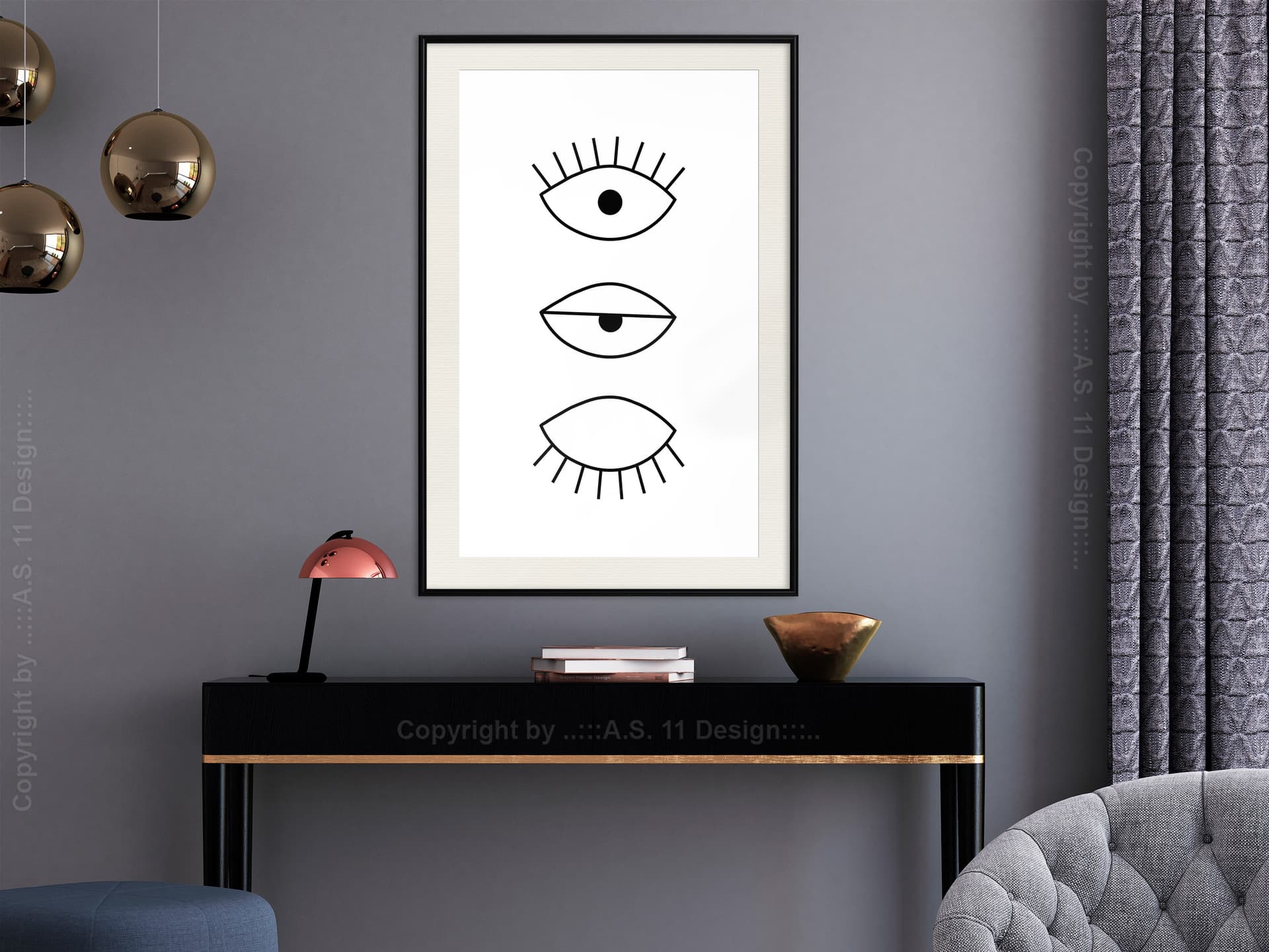 

Plakat - Fazy zasypiania (rozmiar 20x30, wykończenie Rama czarna z passe-partout)