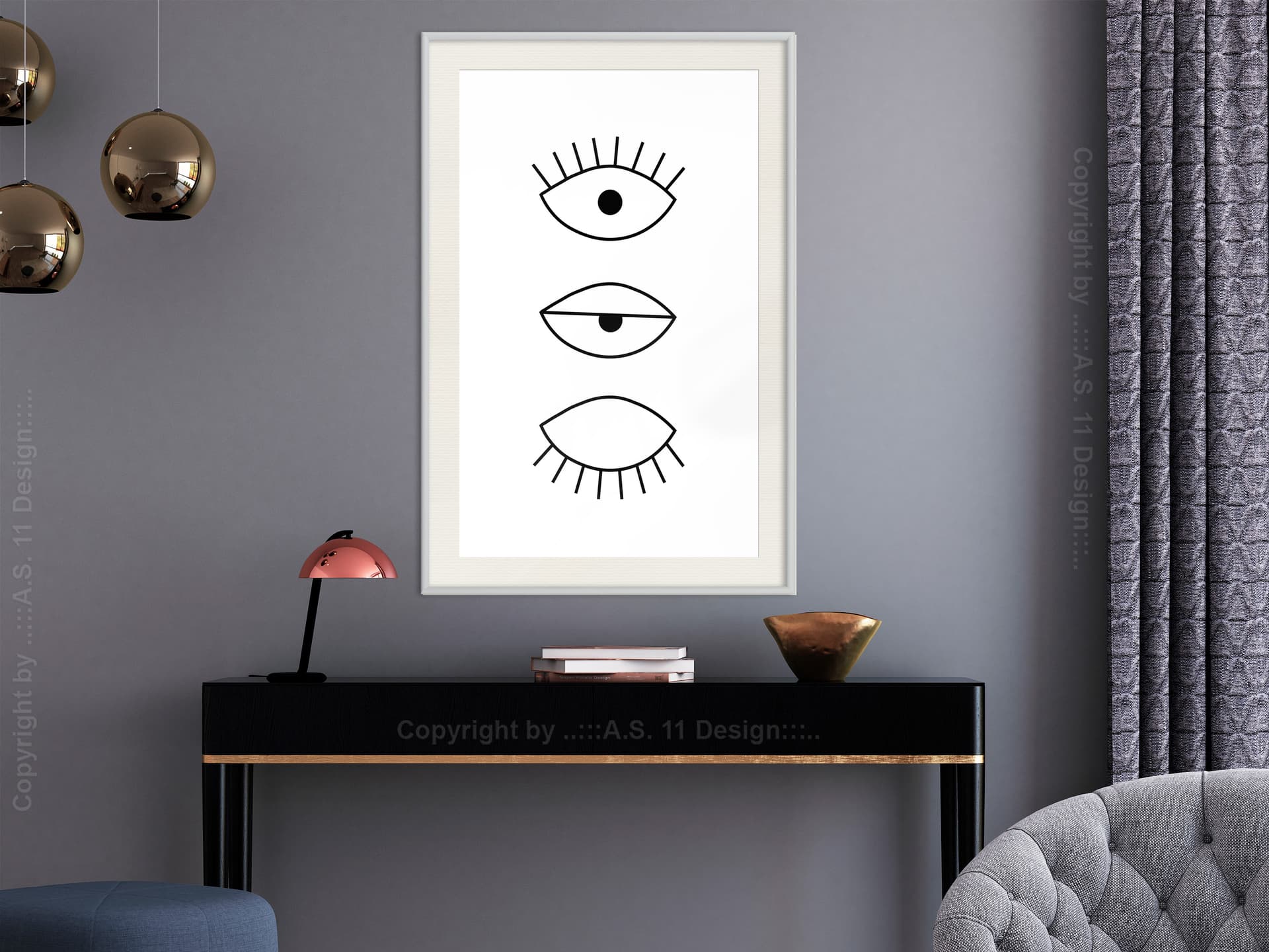 

Plakat - Fazy zasypiania (rozmiar 20x30, wykończenie Rama biała z passe-partout)
