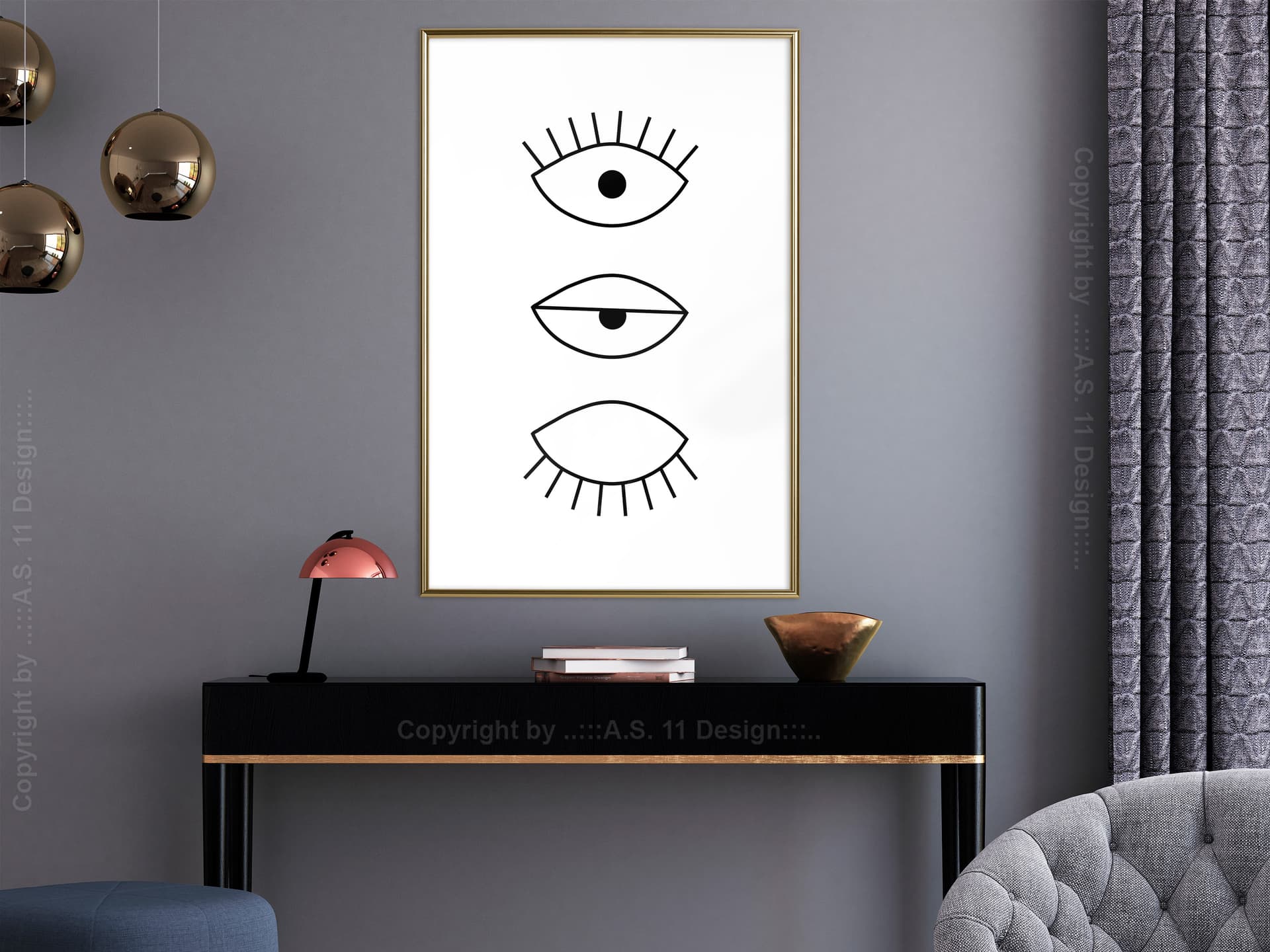 

Plakat - Fazy zasypiania (rozmiar 30x45, wykończenie Rama złota)