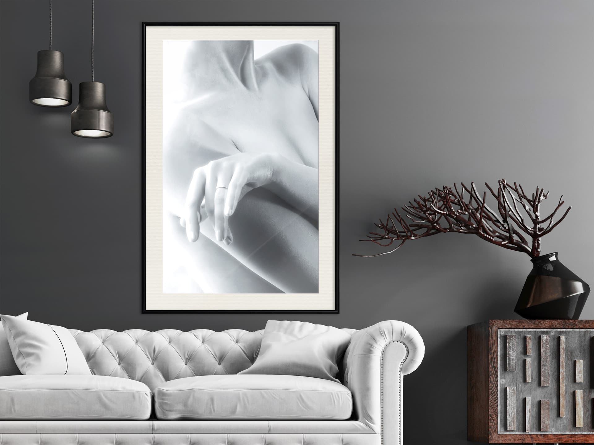

Plakat - Naturalna zmysłowość (rozmiar 40x60, wykończenie Rama czarna z passe-partout)