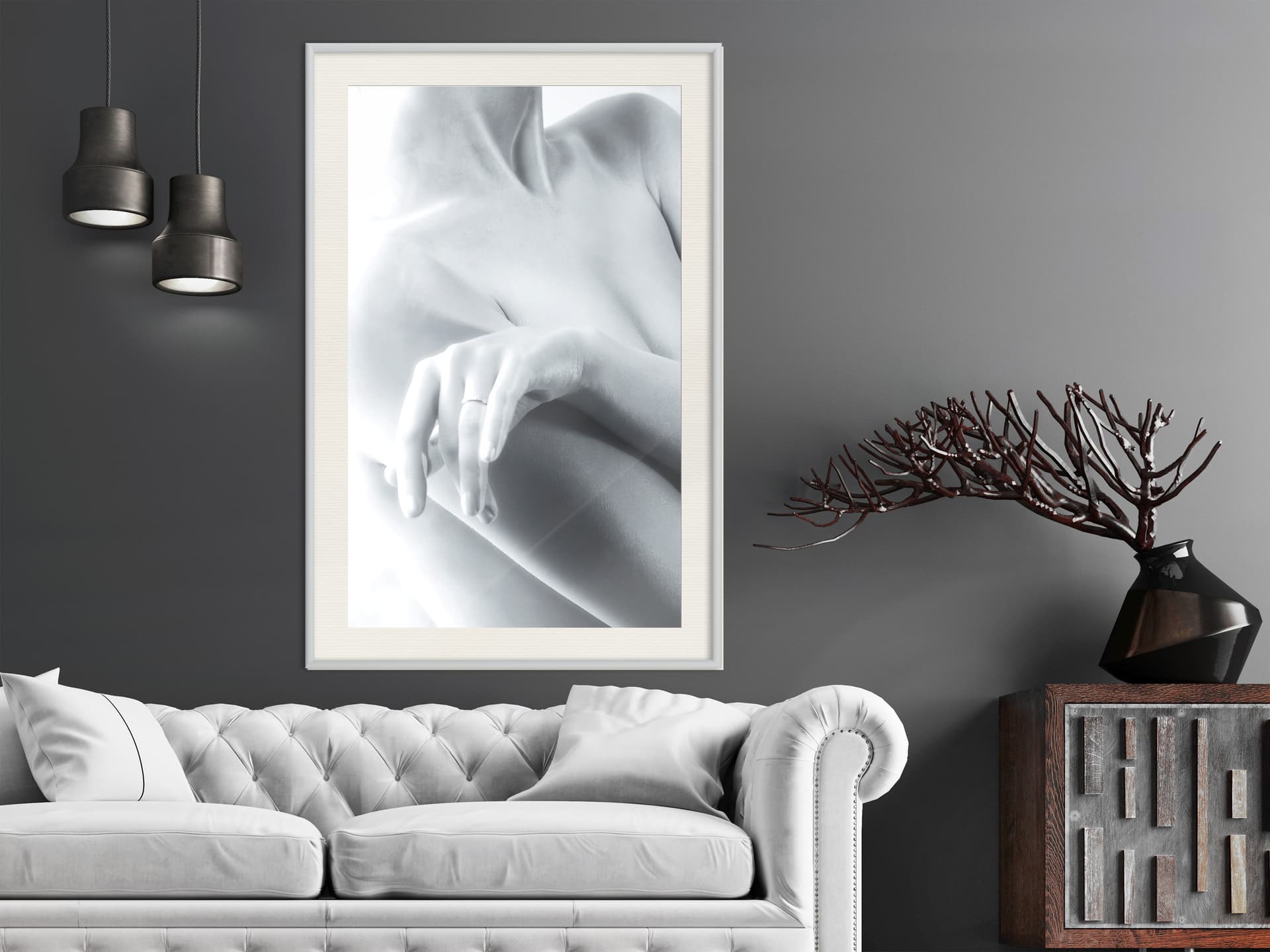 

Plakat - Naturalna zmysłowość (rozmiar 20x30, wykończenie Rama biała z passe-partout)
