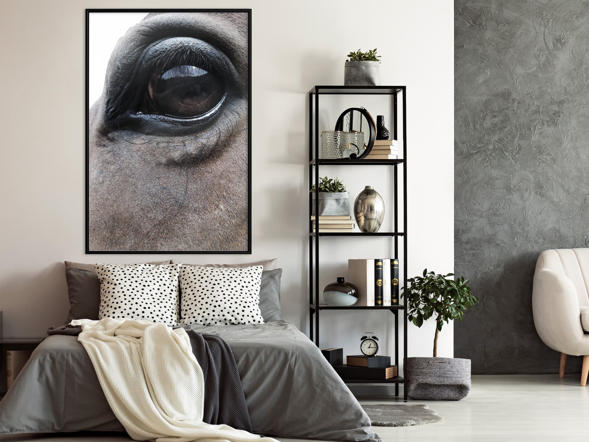 

Plakat - Łagodne oczy (rozmiar 20x30, wykończenie Rama czarna)