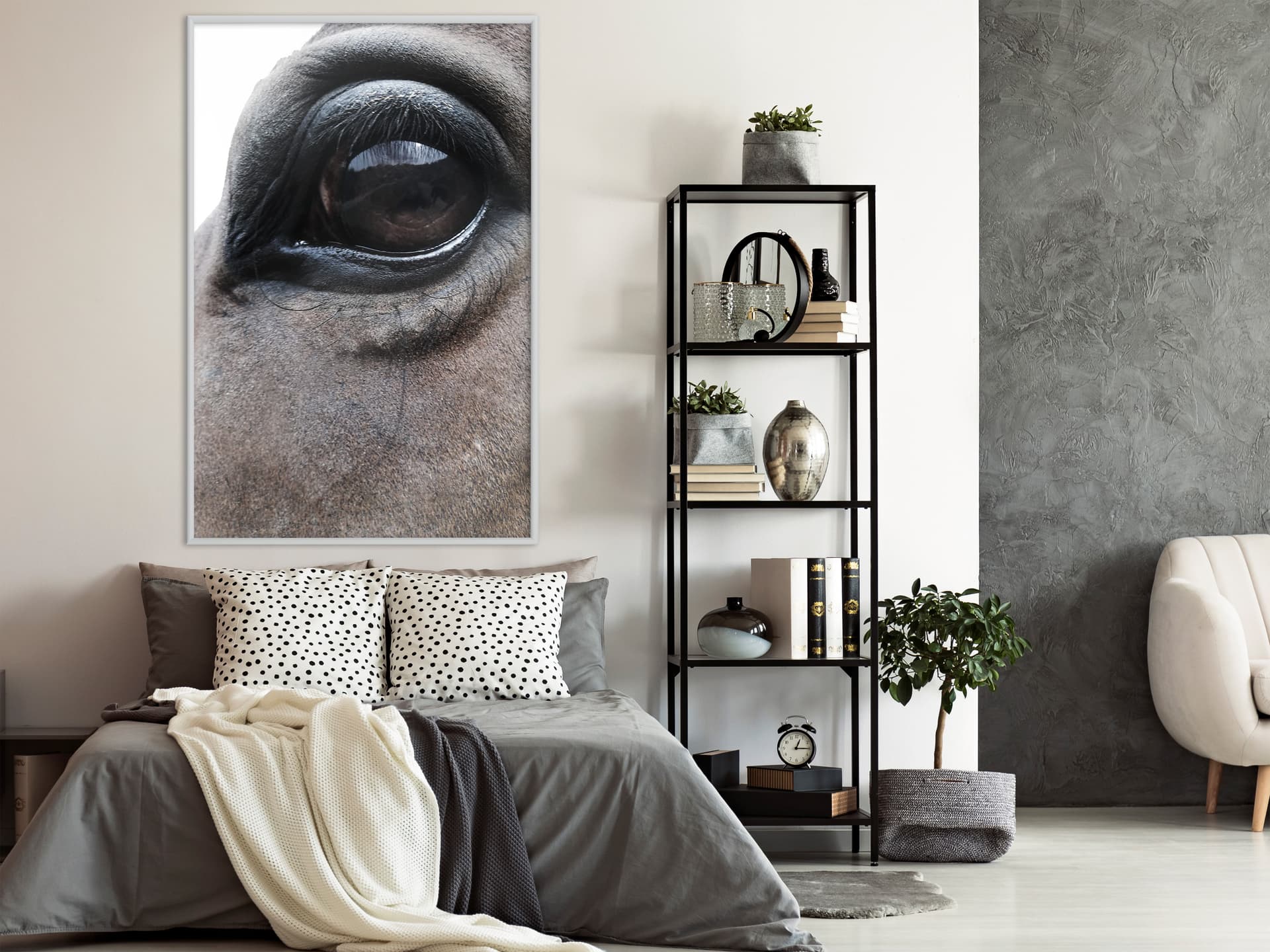 

Plakat - Łagodne oczy (rozmiar 30x45, wykończenie Rama biała)