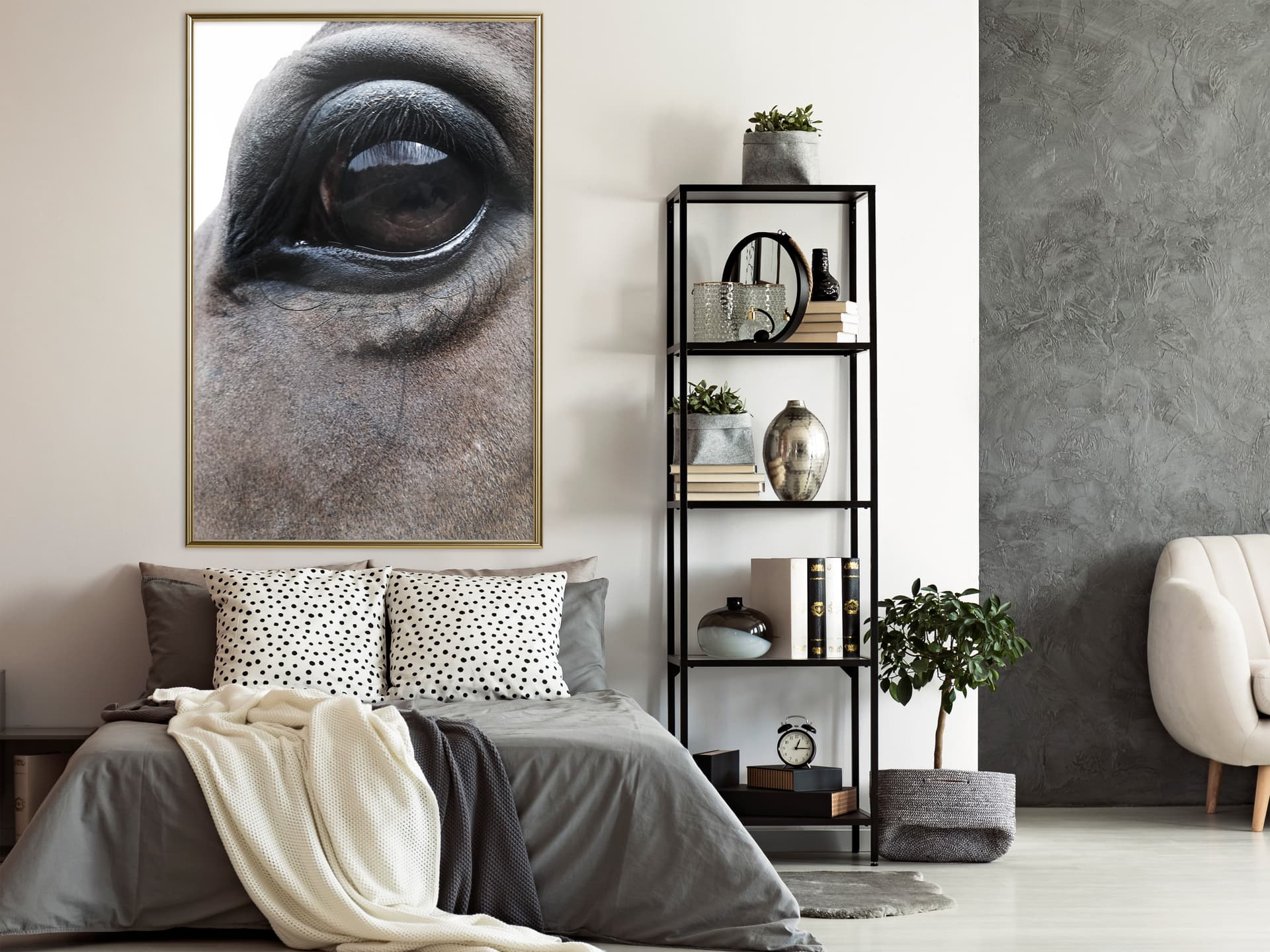 

Plakat - Łagodne oczy (rozmiar 30x45, wykończenie Rama złota)
