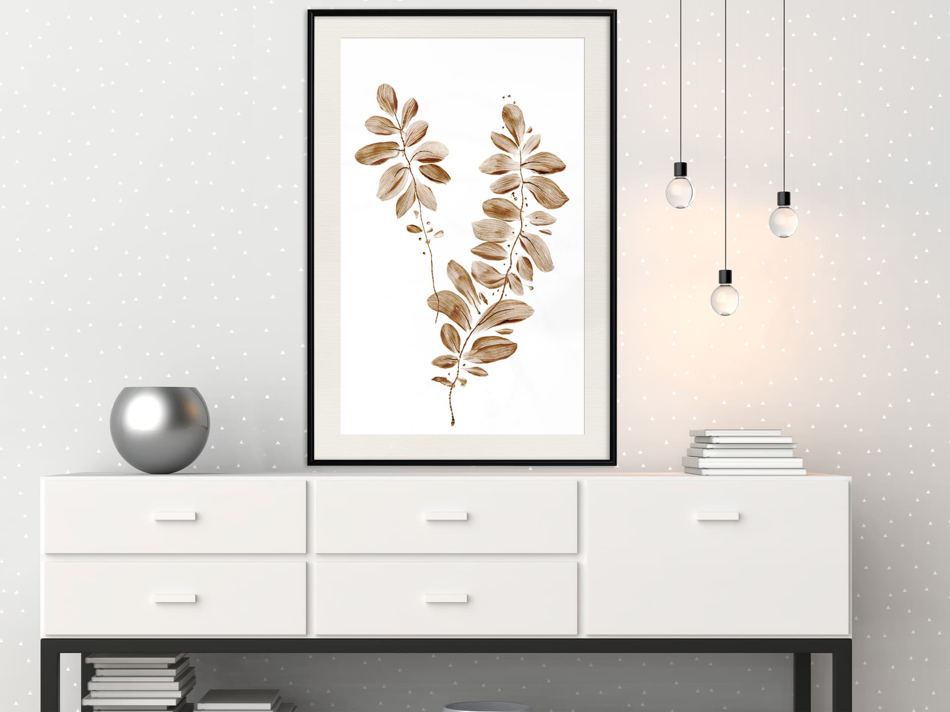 

Plakat - Botaniczna akwarela (rozmiar 20x30, wykończenie Rama czarna z passe-partout)