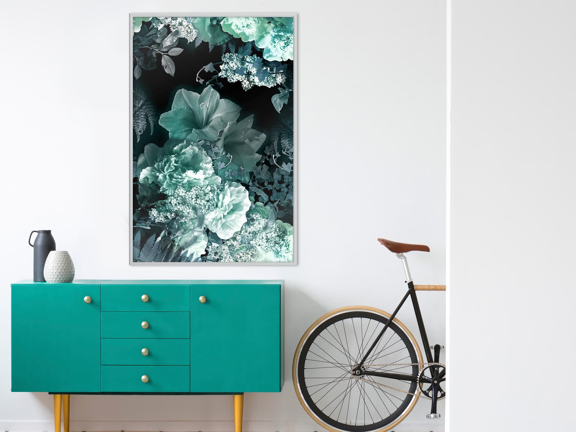 

Plakat - Mroźny bukiet (rozmiar 20x30, wykończenie Rama biała)