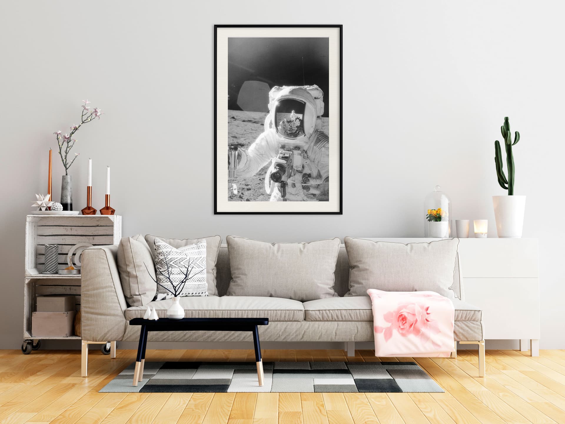 

Plakat - Kosmiczna zabawa (rozmiar 20x30, wykończenie Rama czarna z passe-partout)