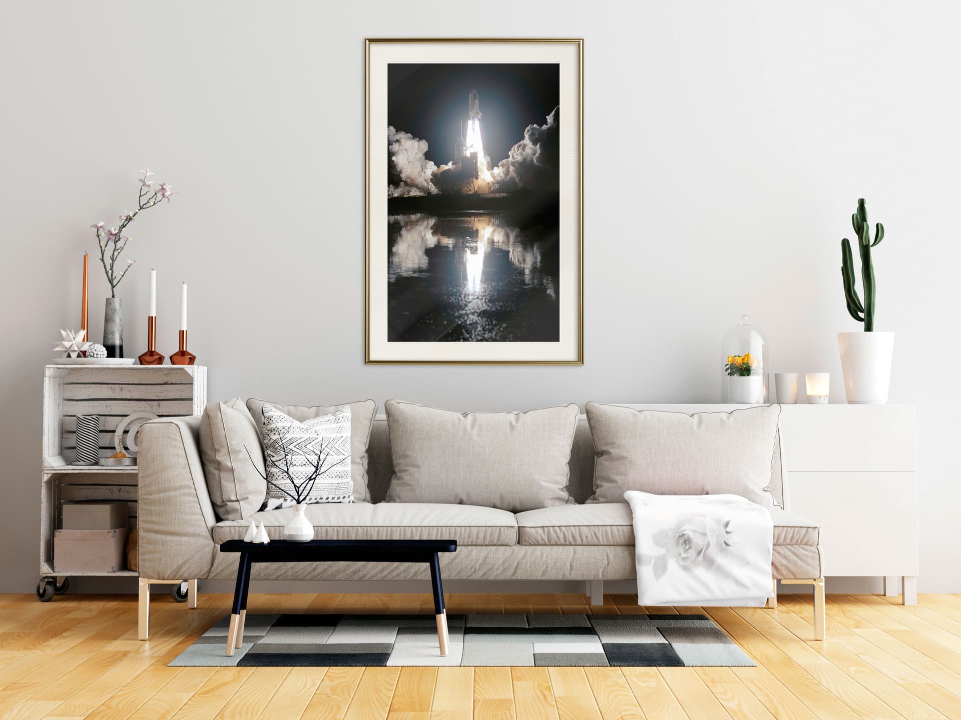 

Plakat - W nieznane (rozmiar 20x30, wykończenie Rama złota z passe-partout)