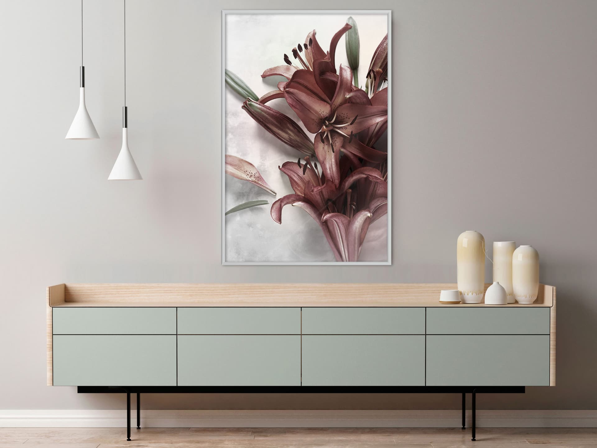

Plakat - Burgundowe ukojenie (rozmiar 40x60, wykończenie Rama biała)