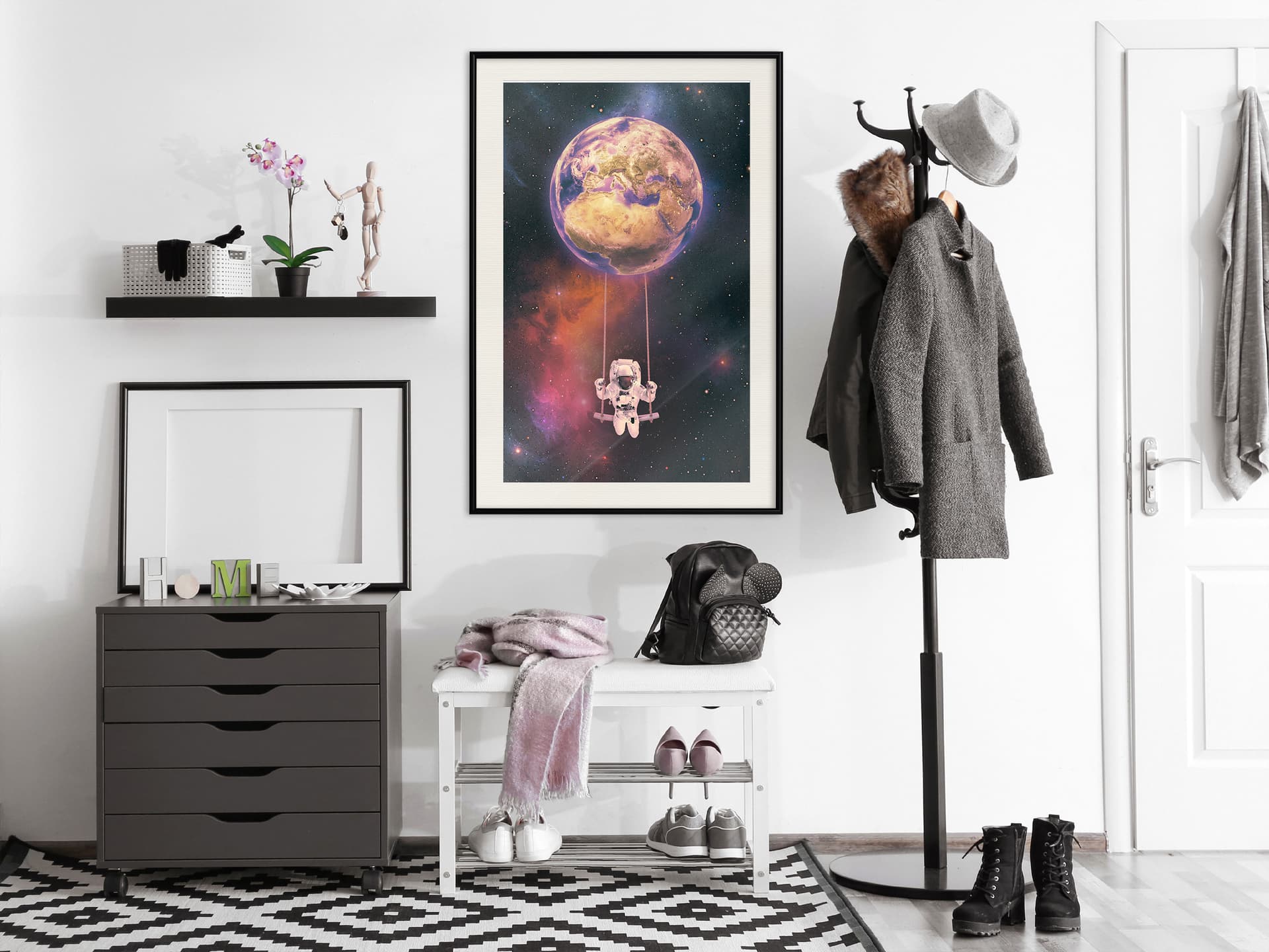 

Plakat - Cały świat jest placem zabaw (rozmiar 30x45, wykończenie Rama czarna z passe-partout)
