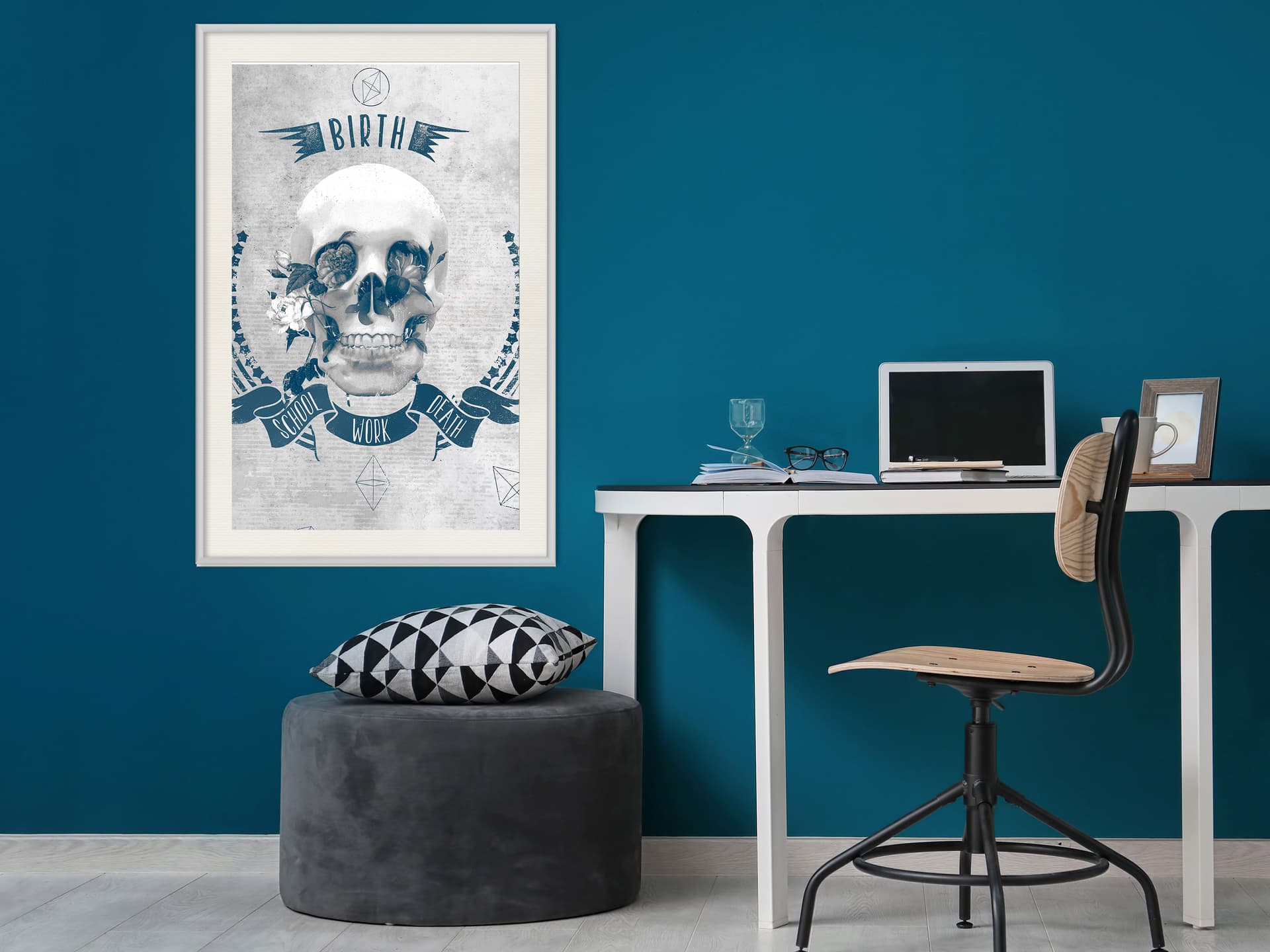 

Plakat - Krótka historia o życiu (rozmiar 30x45, wykończenie Rama biała z passe-partout)