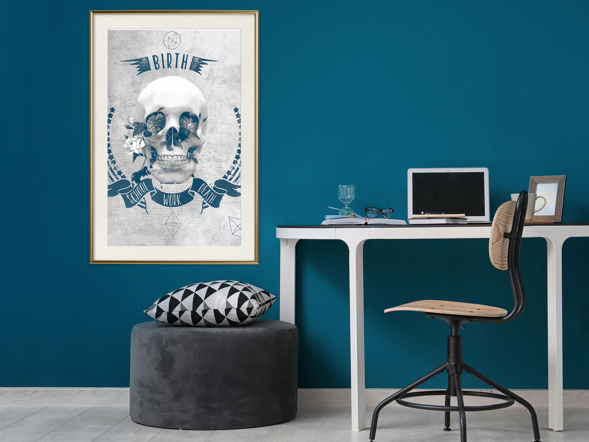 

Plakat - Krótka historia o życiu (rozmiar 30x45, wykończenie Rama złota z passe-partout)