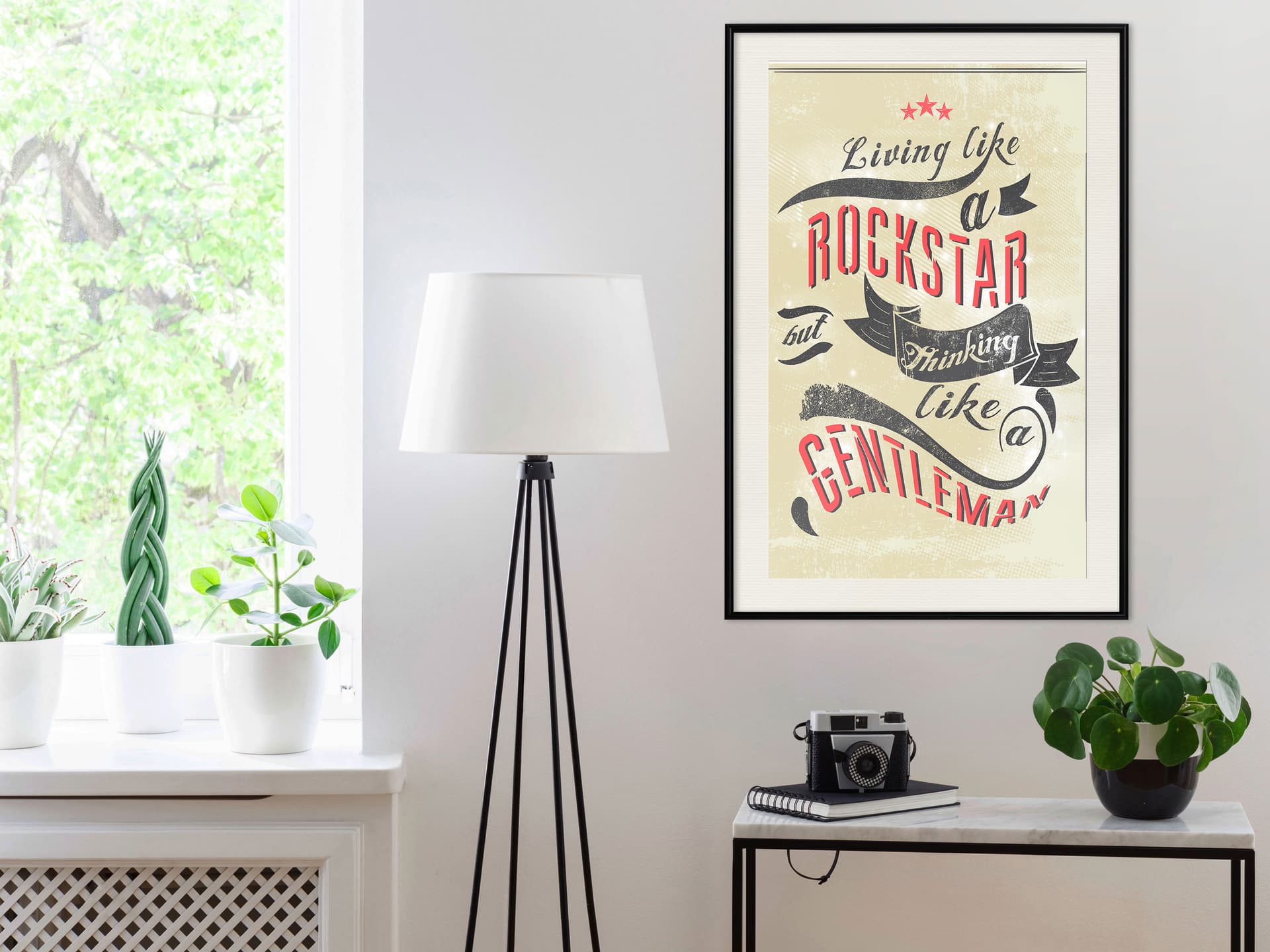 

Plakat - Życie i myślenie (rozmiar 40x60, wykończenie Rama czarna z passe-partout)