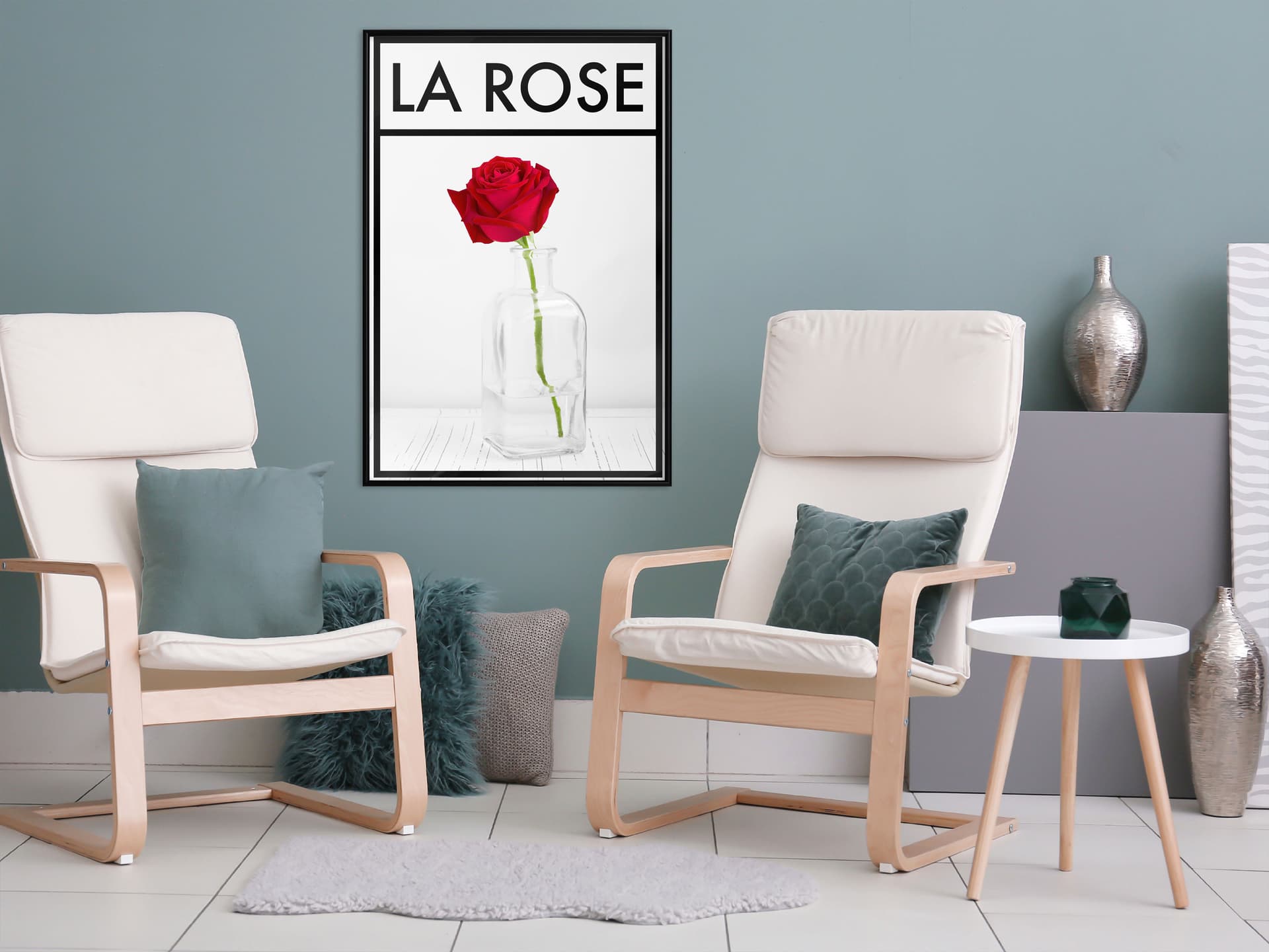 

Plakat - Róża w wazonie (rozmiar 30x45, wykończenie Rama czarna)