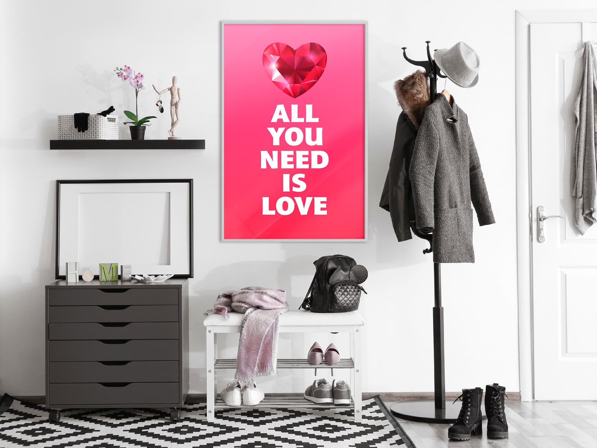 

Plakat - Rubinowe serce (rozmiar 30x45, wykończenie Rama biała)
