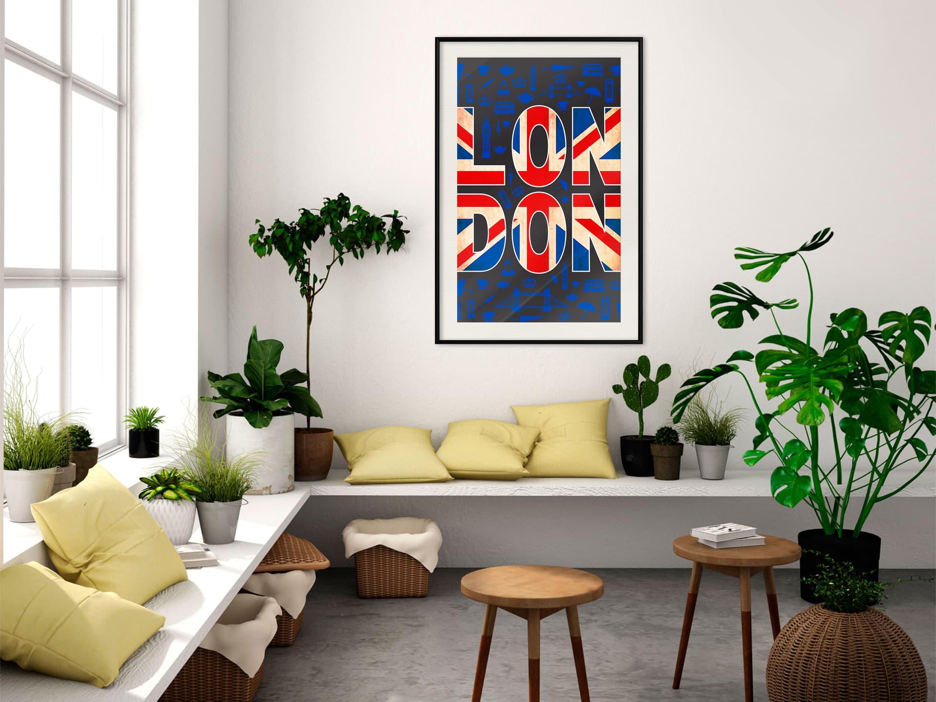 

Plakat - Londyn (rozmiar 40x60, wykończenie Rama czarna z passe-partout)