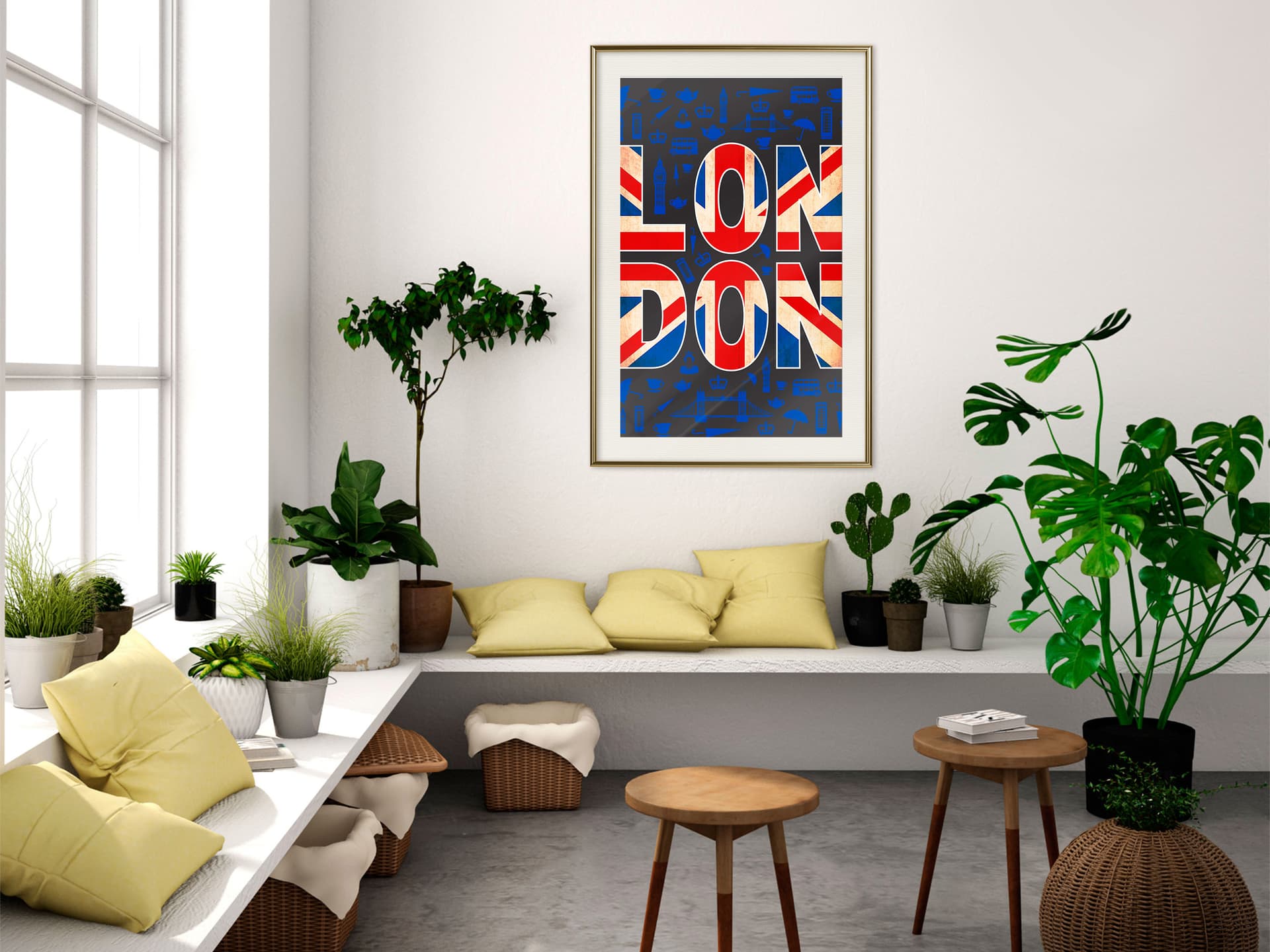 

Plakat - Londyn (rozmiar 40x60, wykończenie Rama złota z passe-partout)