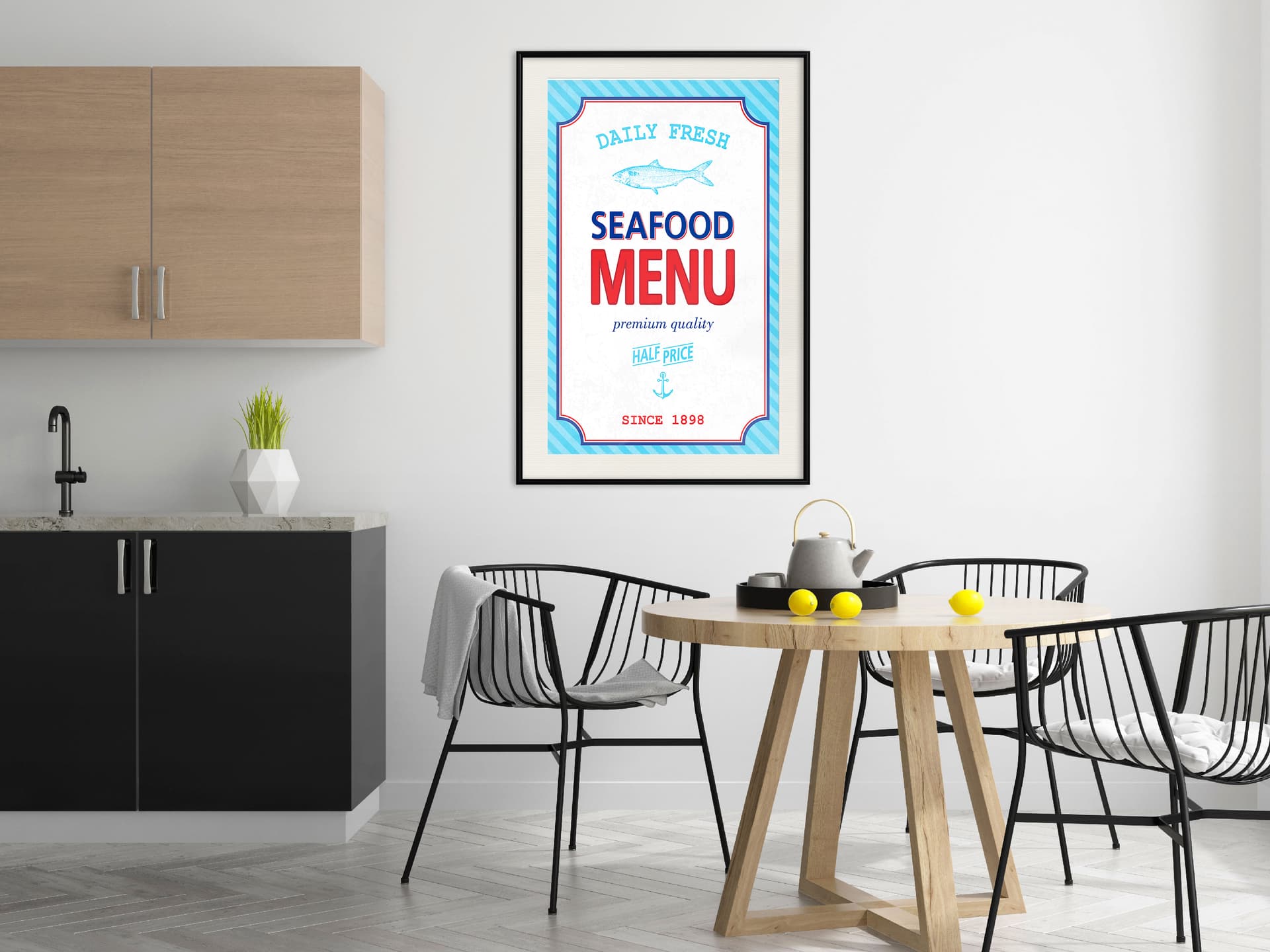 

Plakat - Codziennie świeże (rozmiar 20x30, wykończenie Rama czarna z passe-partout)