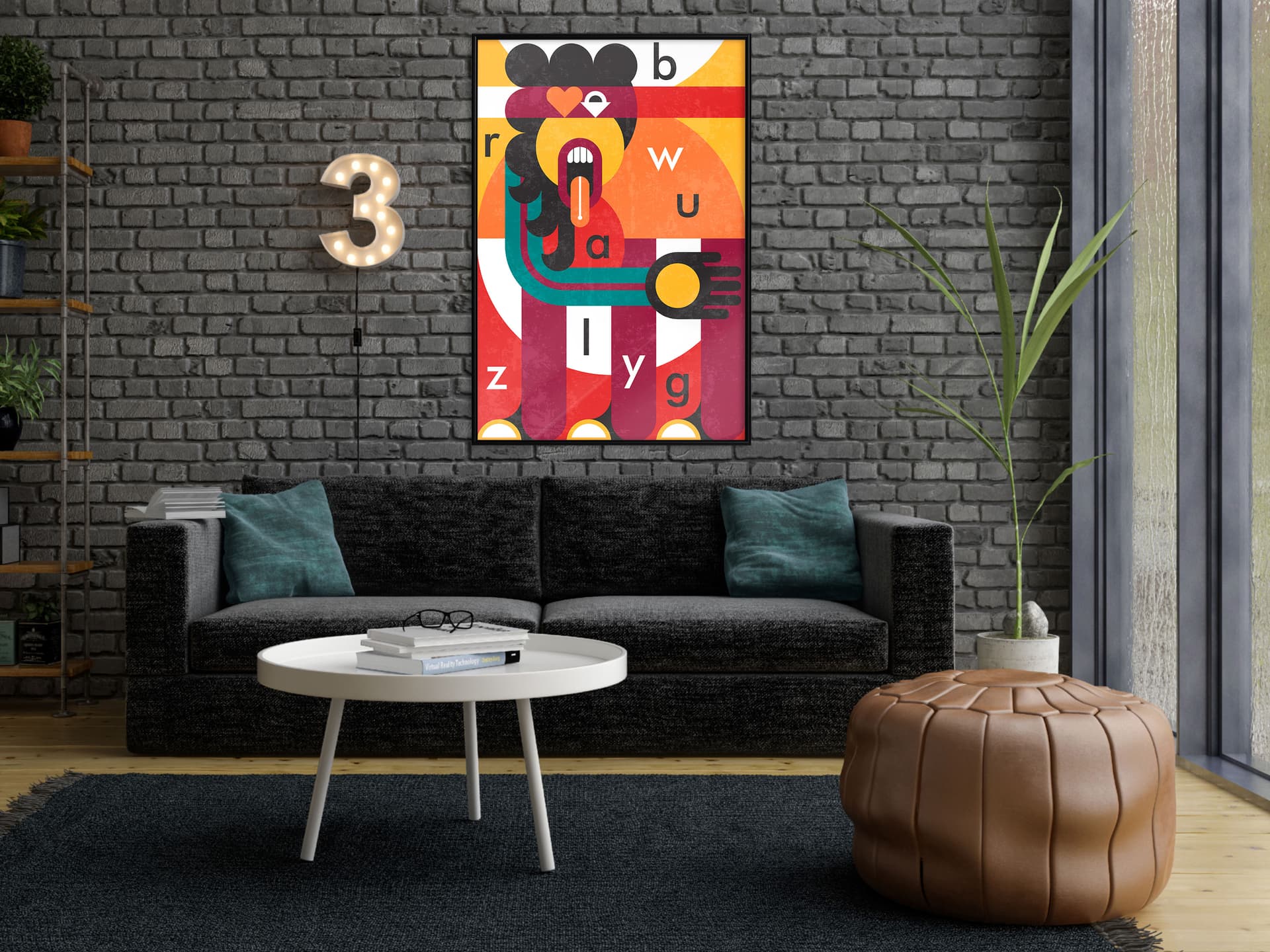 

Plakat - Kolorowe myśli (rozmiar 20x30, wykończenie Rama czarna)