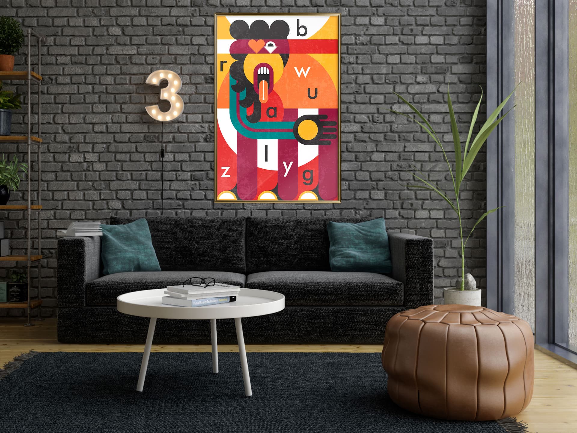 

Plakat - Kolorowe myśli (rozmiar 40x60, wykończenie Rama złota)