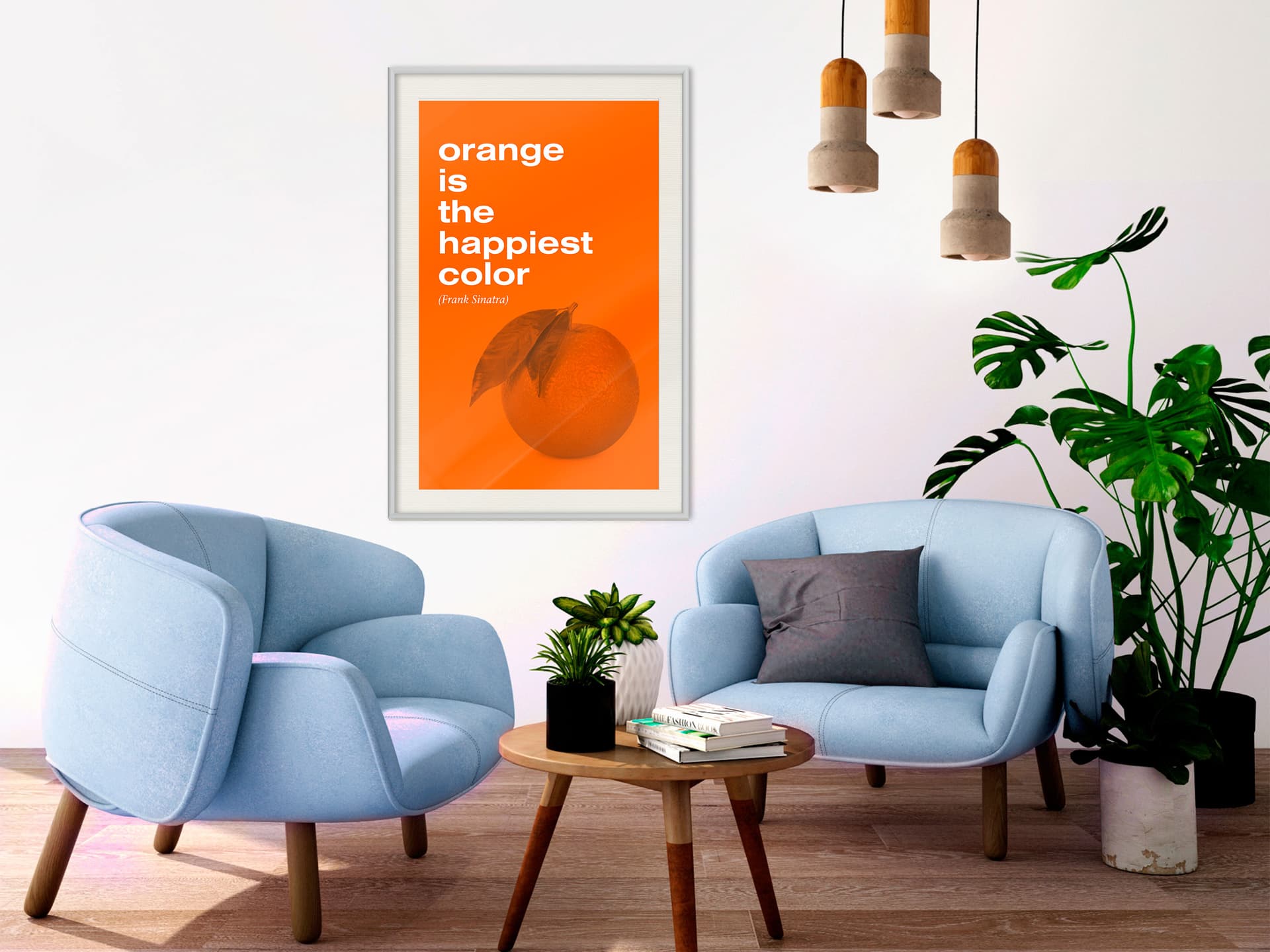 

Plakat - Kolor pomarańczowy (rozmiar 30x45, wykończenie Rama biała z passe-partout)