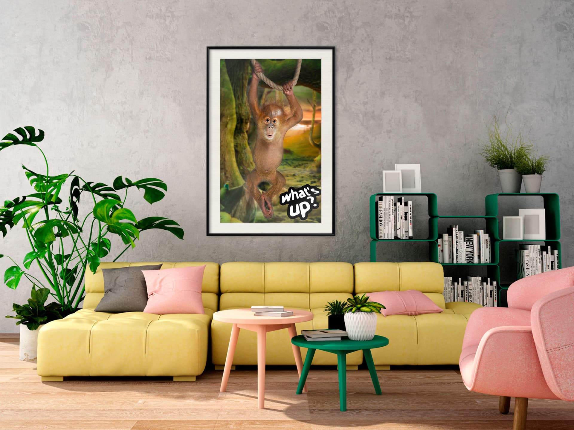 

Plakat - Życie w dżungli (rozmiar 40x60, wykończenie Rama czarna z passe-partout)