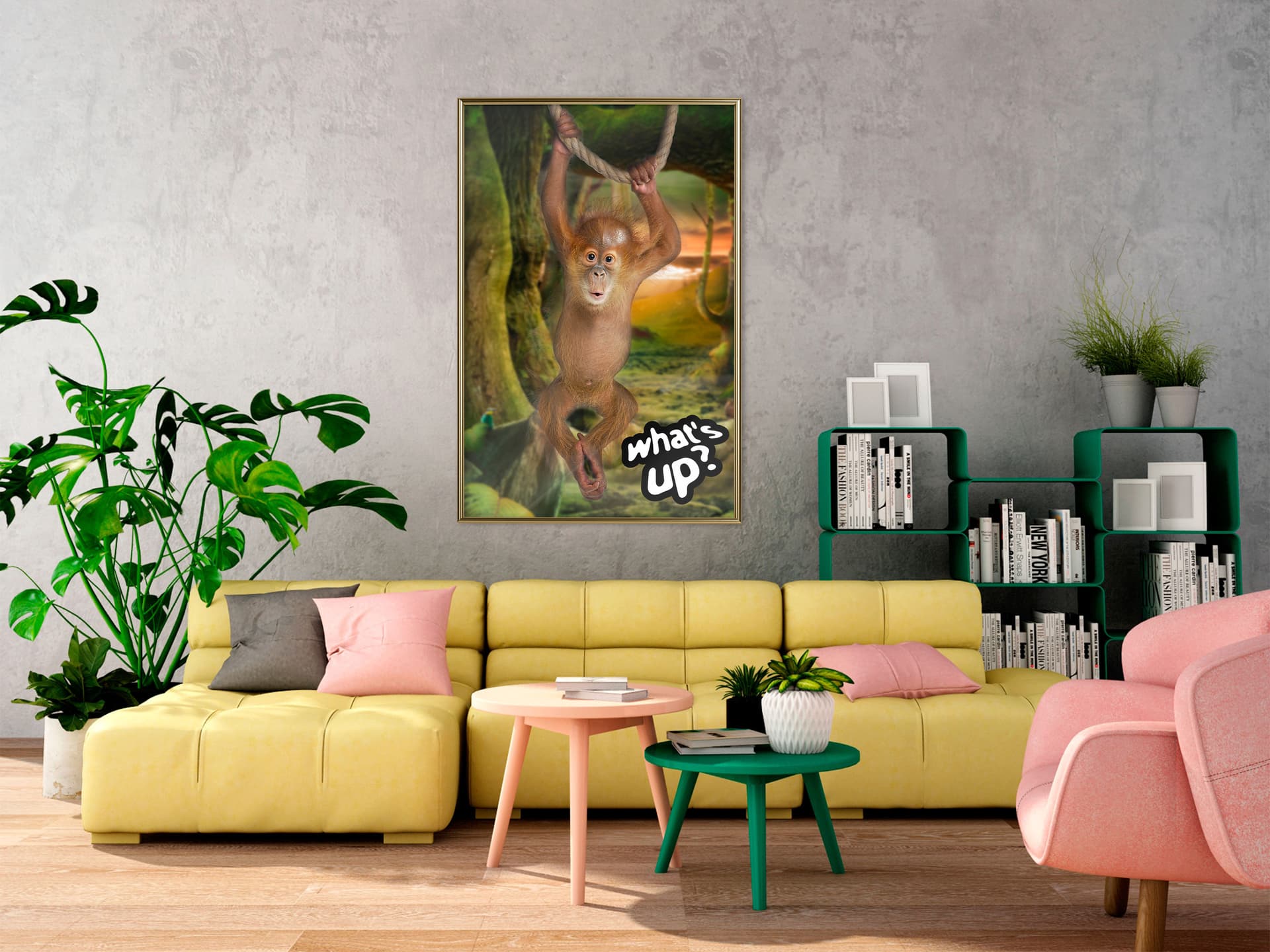 

Plakat - Życie w dżungli (rozmiar 40x60, wykończenie Rama złota)