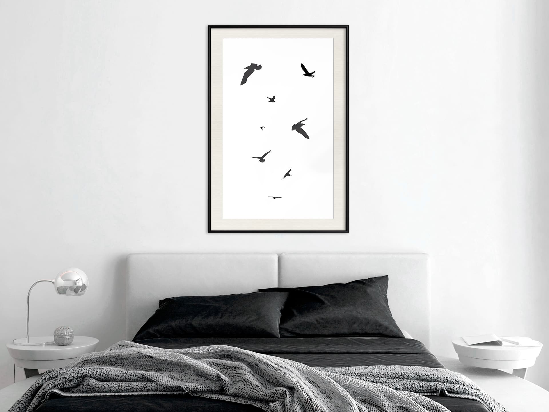 

Plakat - Ptaki (rozmiar 20x30, wykończenie Rama czarna z passe-partout)