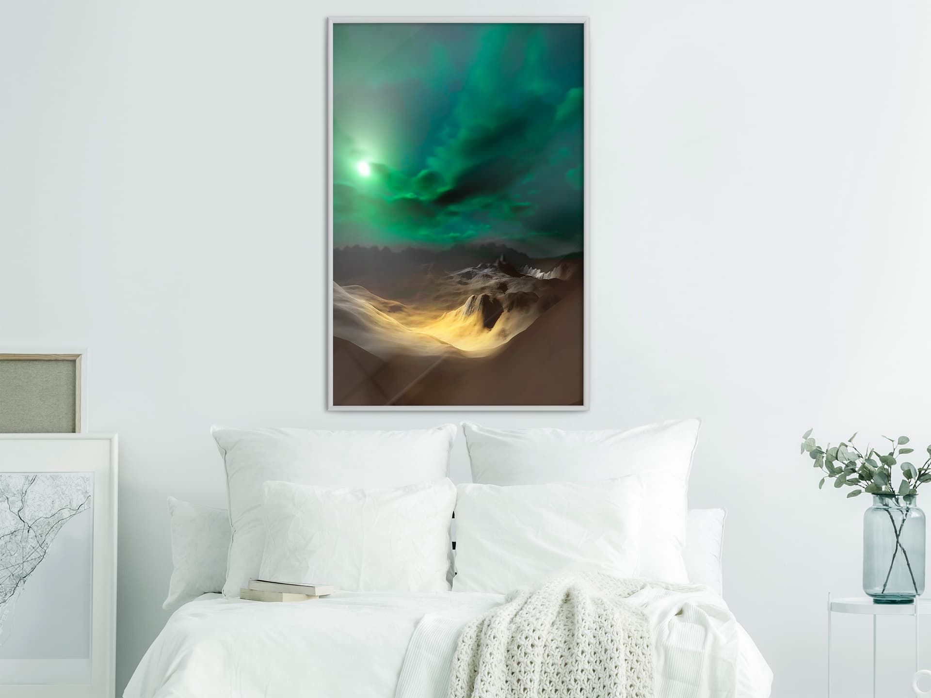 

Plakat - Zielony księżyc (rozmiar 20x30, wykończenie Rama biała)