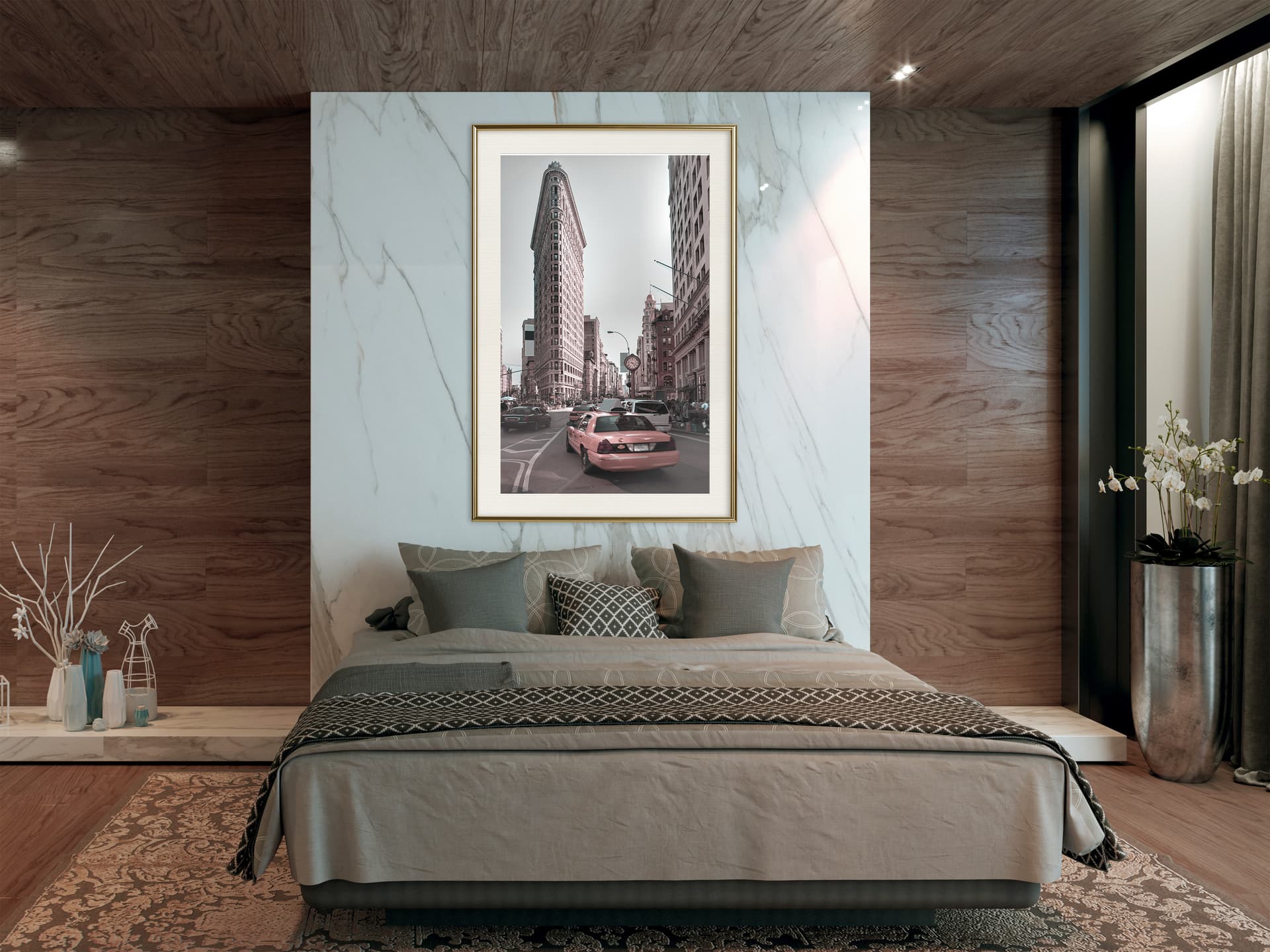 

Plakat - Flatiron Building (rozmiar 20x30, wykończenie Rama złota z passe-partout)