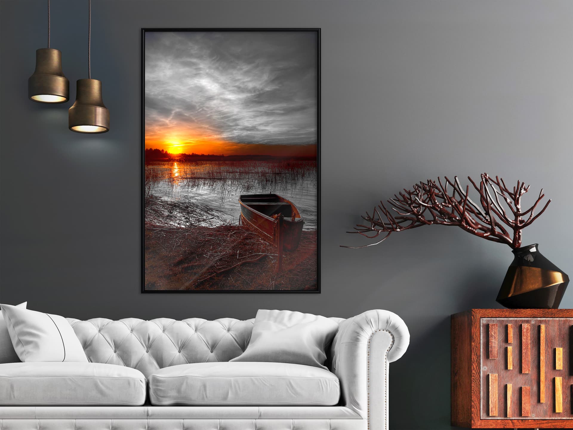 

Plakat - Wschodzące słońce (rozmiar 20x30, wykończenie Rama czarna)