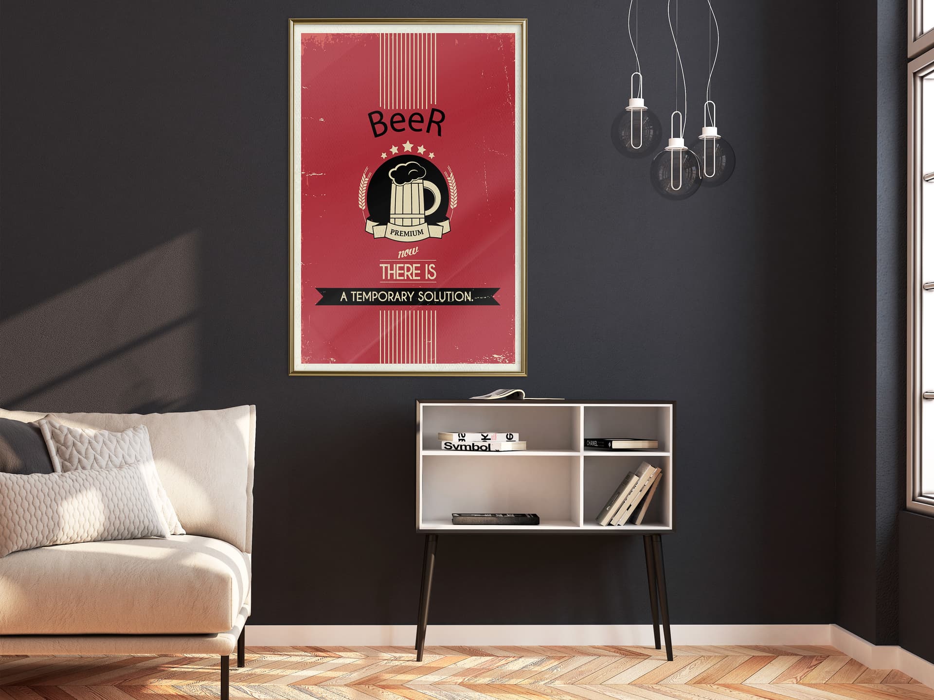 

Plakat - Tymczasowe rozwiązanie (rozmiar 30x45, wykończenie Rama złota)
