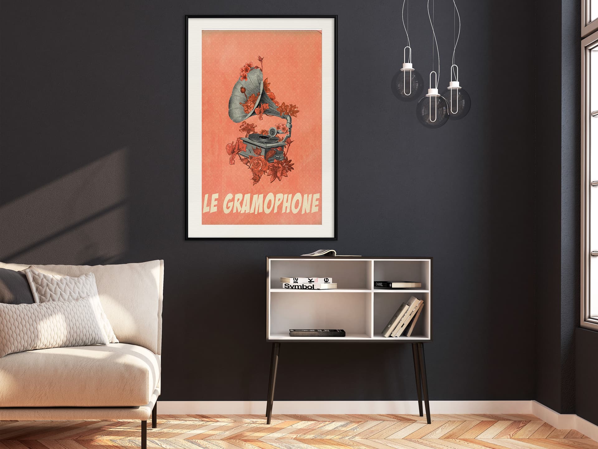

Plakat - Muzyka retro (rozmiar 30x45, wykończenie Rama czarna z passe-partout)