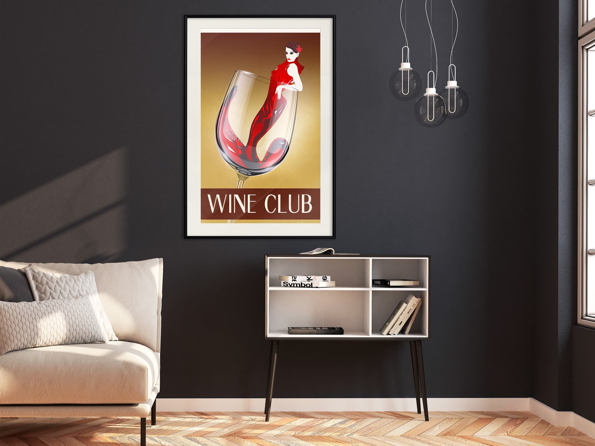 

Plakat - Kobieta jest jak wino (rozmiar 20x30, wykończenie Rama czarna z passe-partout)