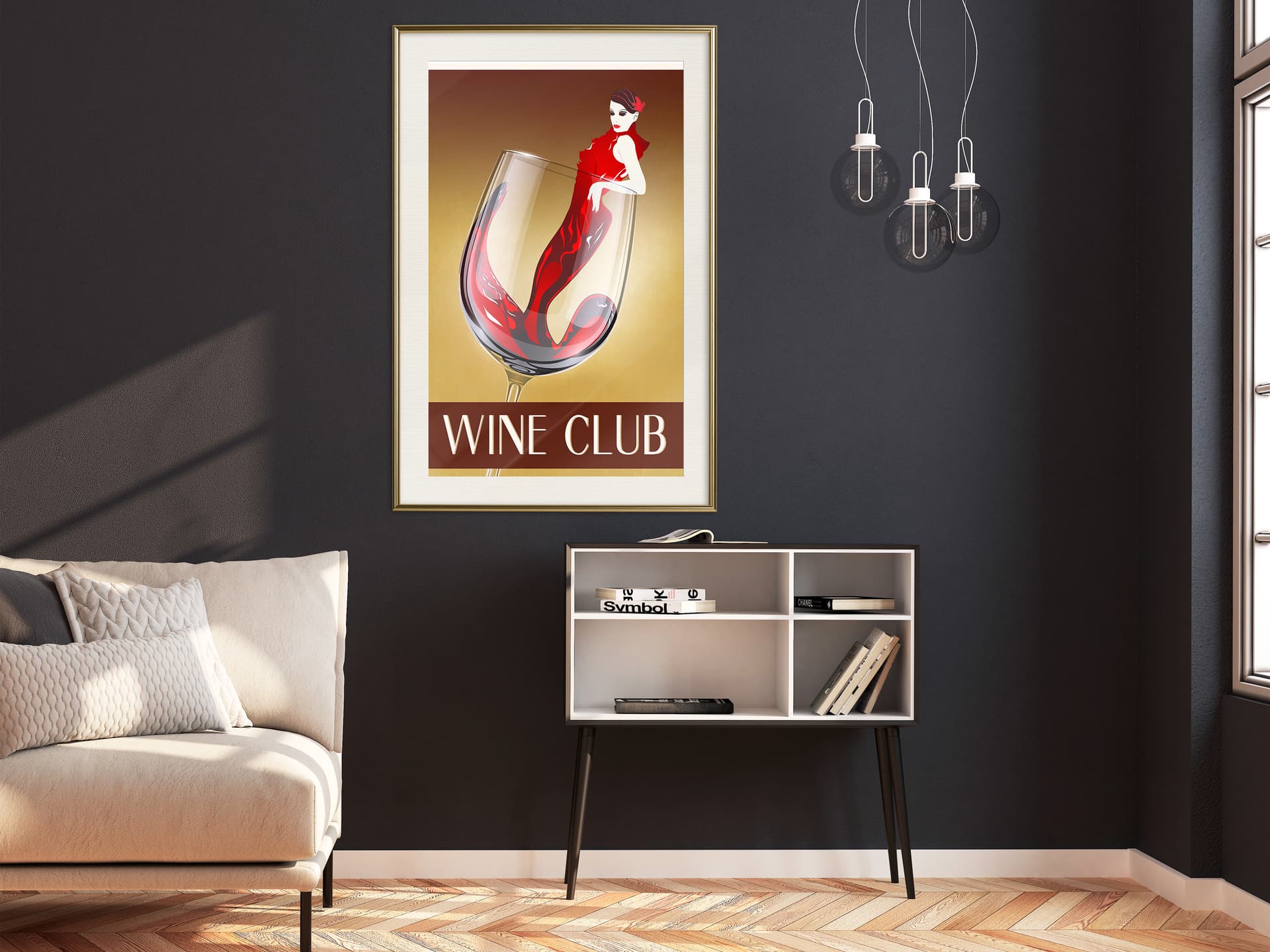

Plakat - Kobieta jest jak wino (rozmiar 40x60, wykończenie Rama złota z passe-partout)