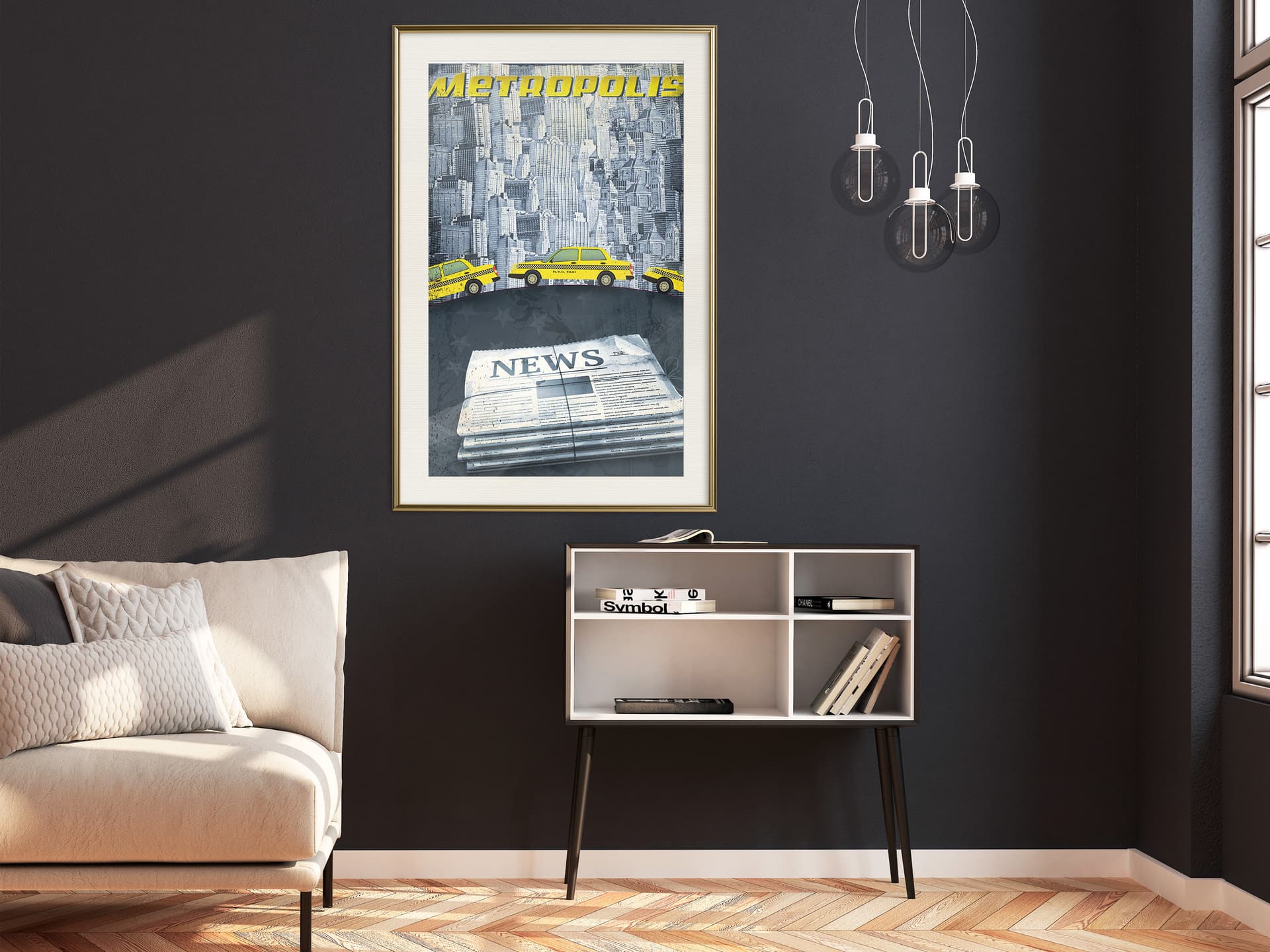 

Plakat - Metropolis News (rozmiar 30x45, wykończenie Rama złota z passe-partout)