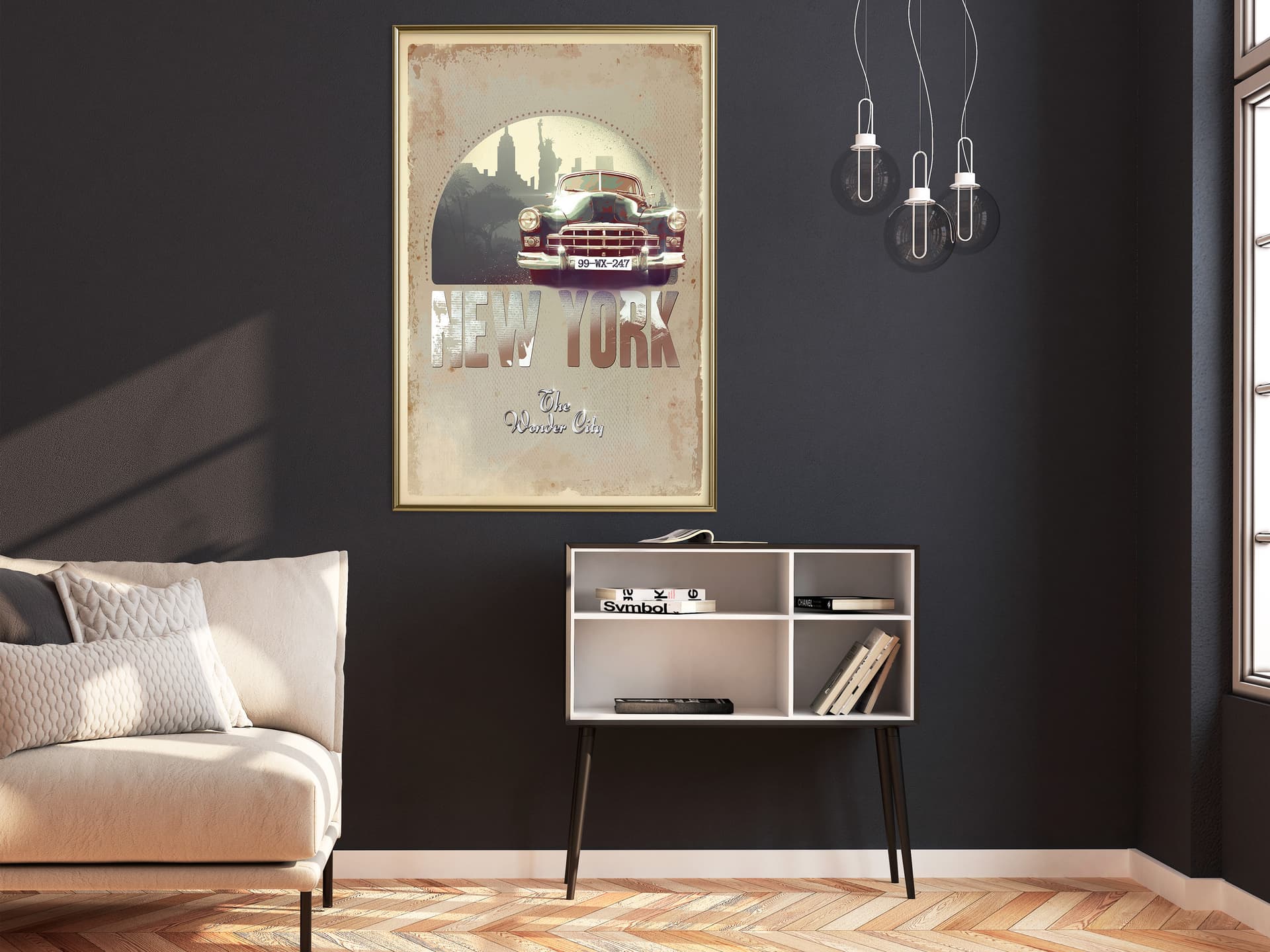 

Plakat - Wielkie Jabłko (rozmiar 40x60, wykończenie Rama złota)