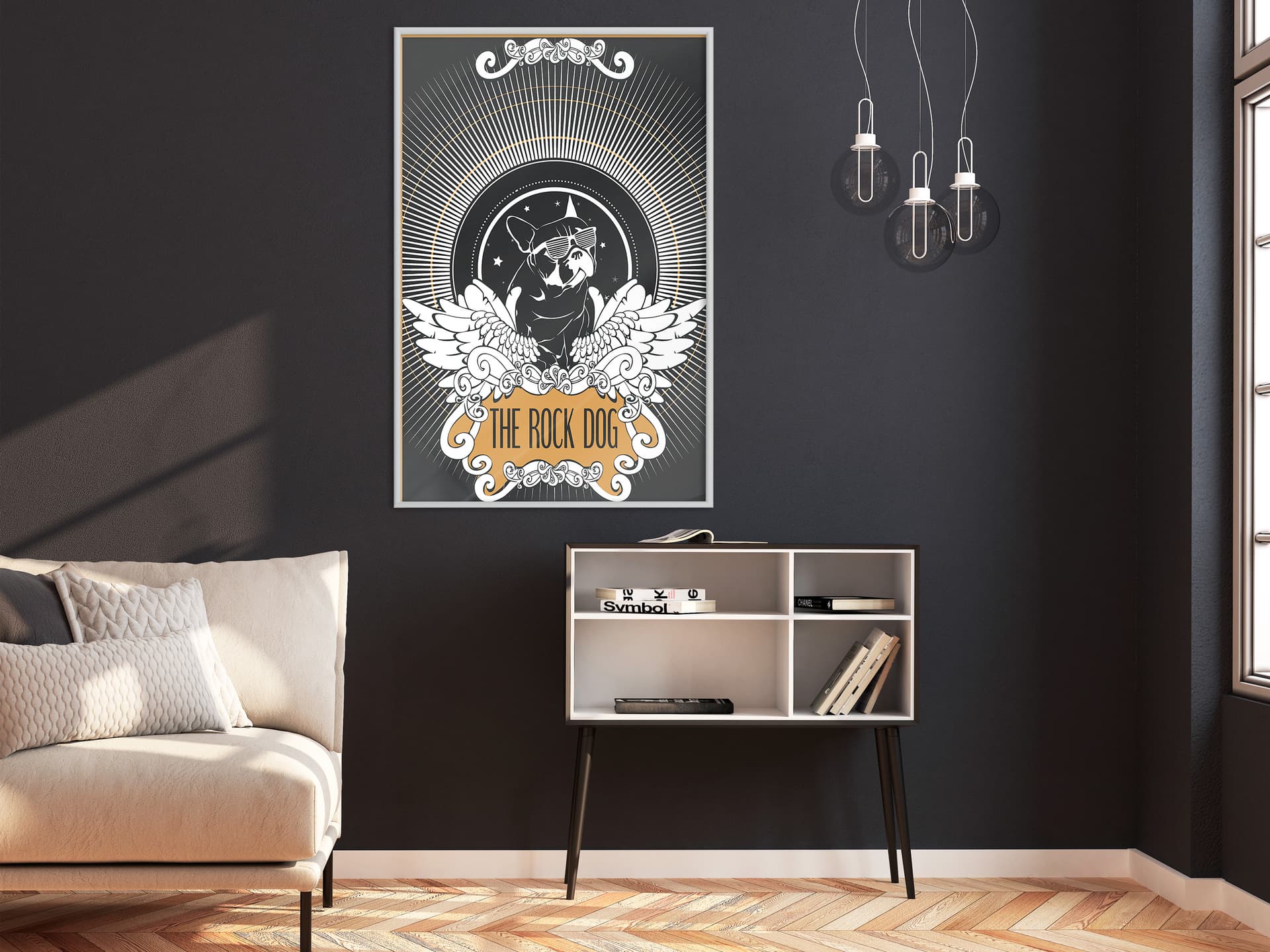 

Plakat - Wyluzowany buldog (rozmiar 20x30, wykończenie Rama biała)