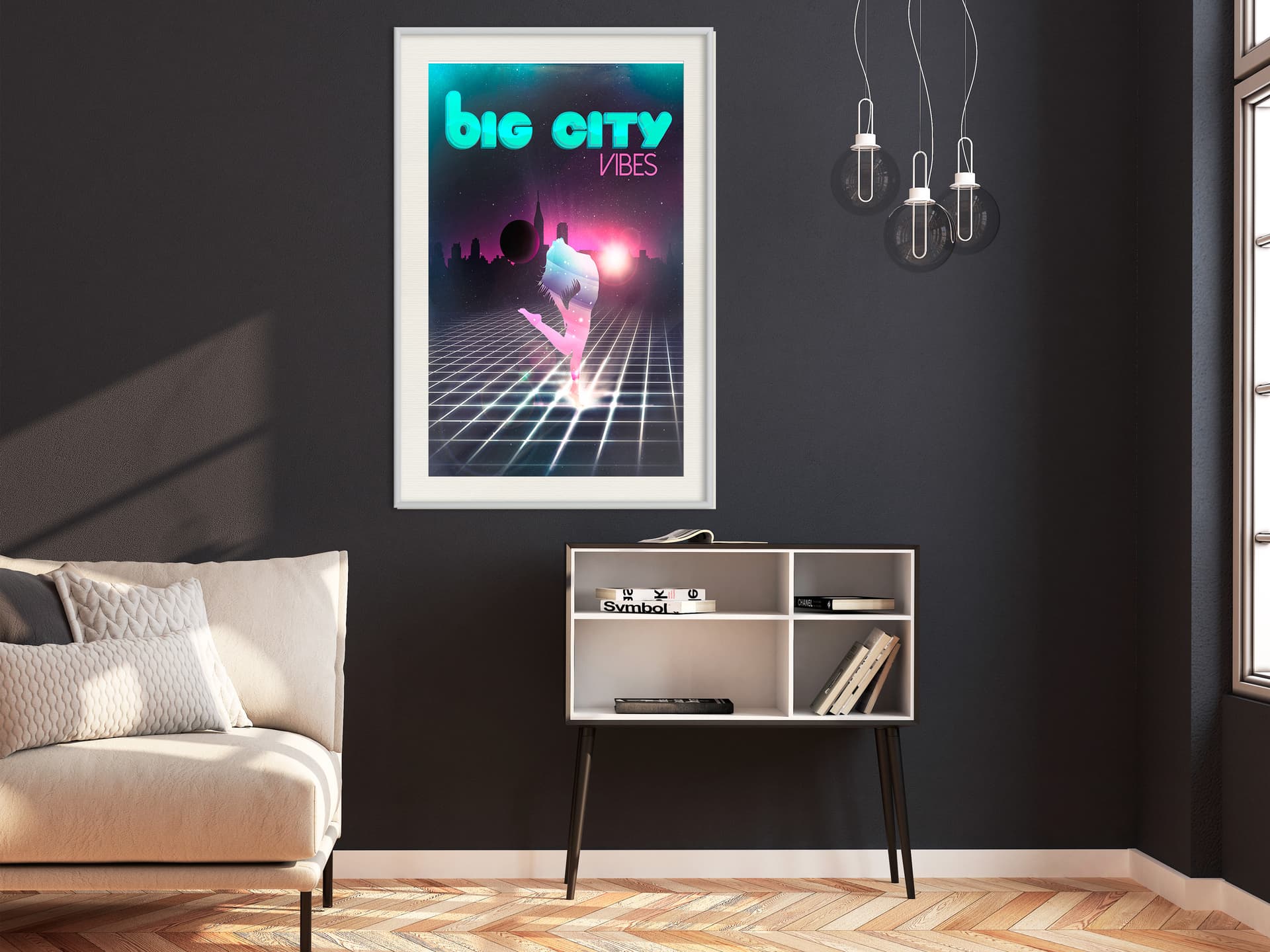 

Plakat - Gorączka nocy (rozmiar 30x45, wykończenie Rama biała z passe-partout)
