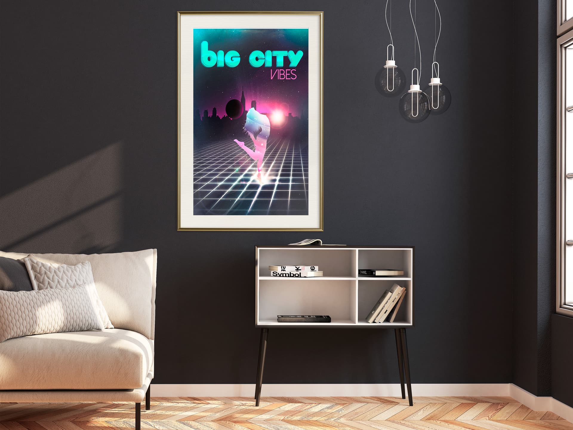 

Plakat - Gorączka nocy (rozmiar 20x30, wykończenie Rama złota z passe-partout)